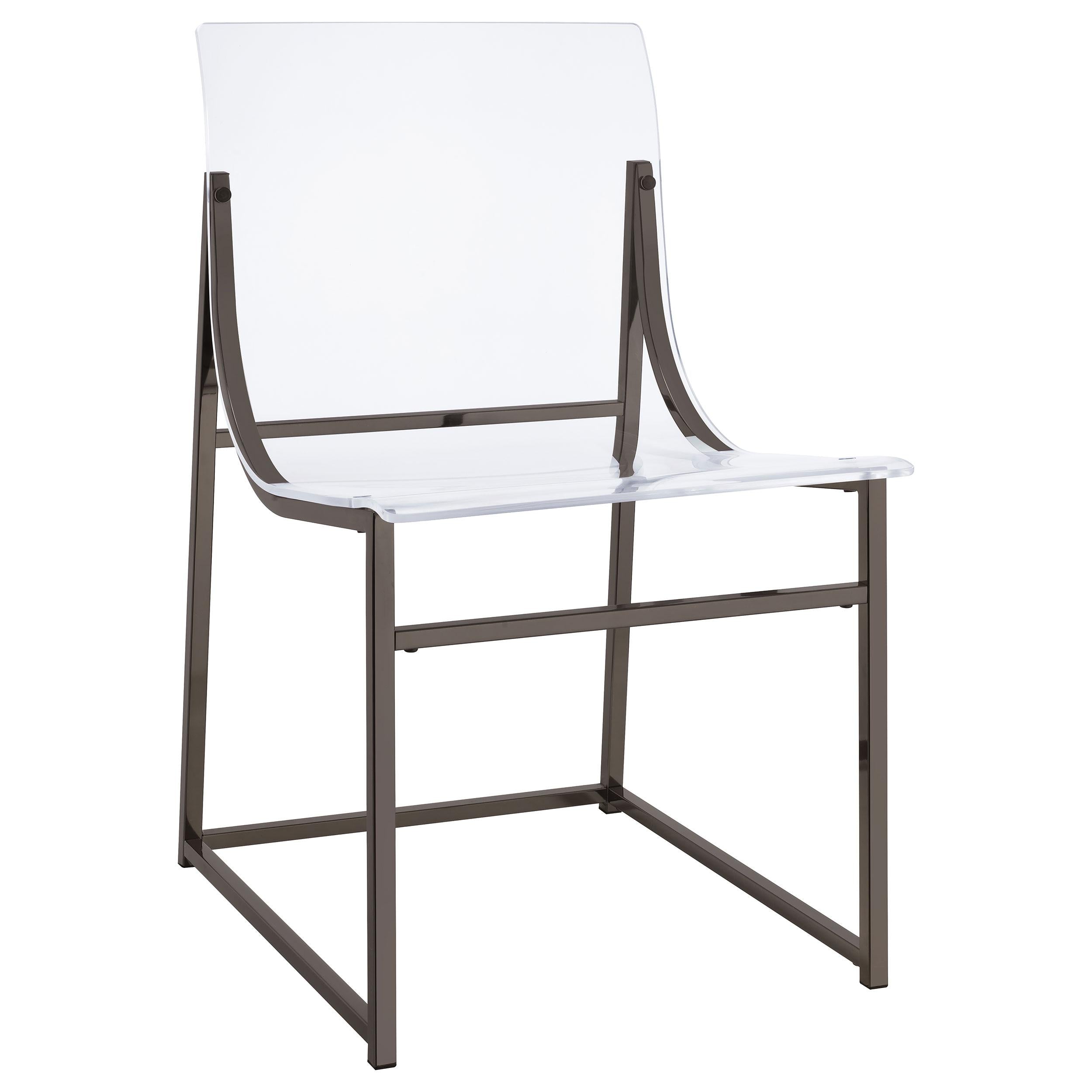 Coaster Furniture Adino 121142 Acrylic Dining Side Chair - Black Nickel - Image 1