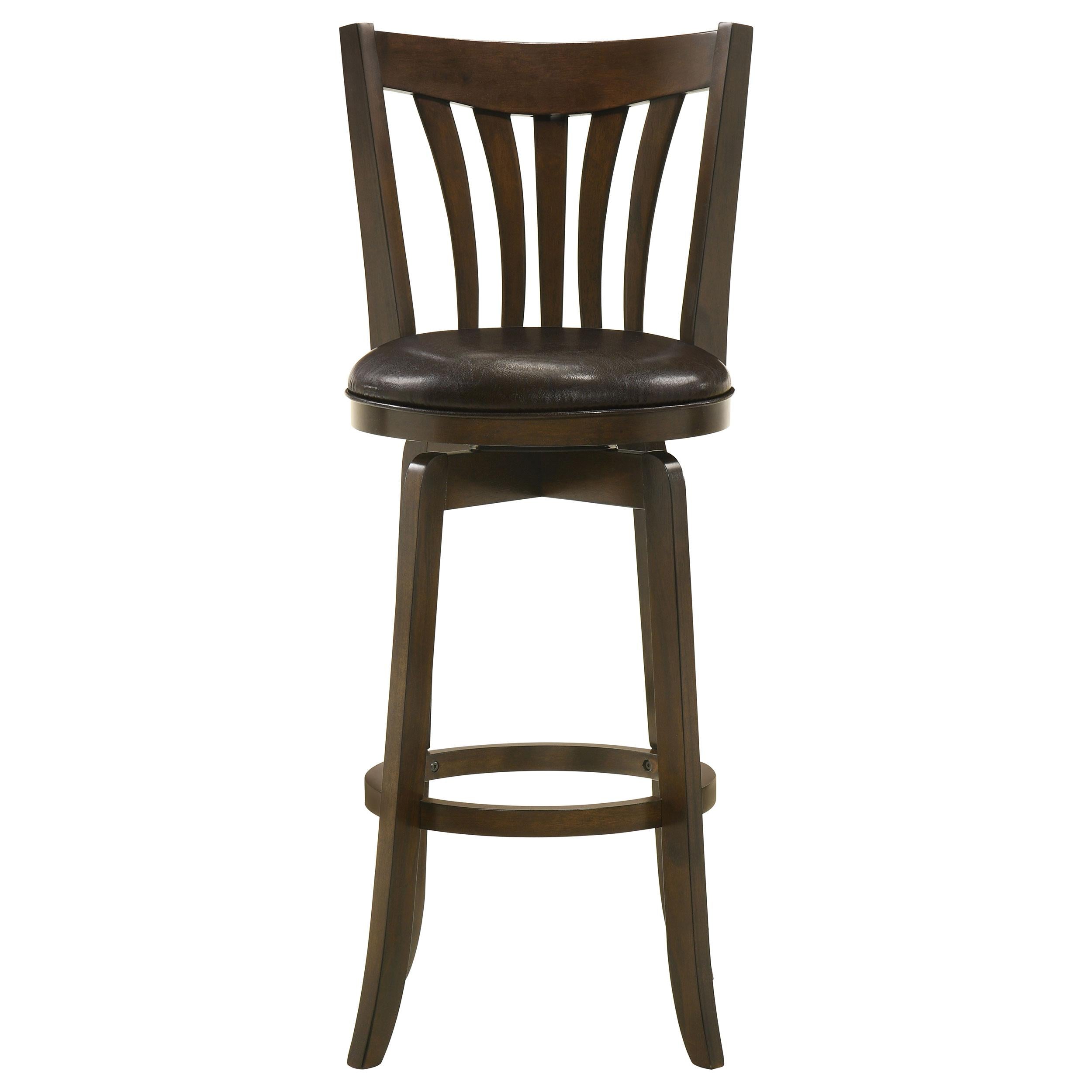 Coaster Furniture Lambert 182509 Wood Pub Height Swivel Bar Chair - Dark Cherry - Image 3