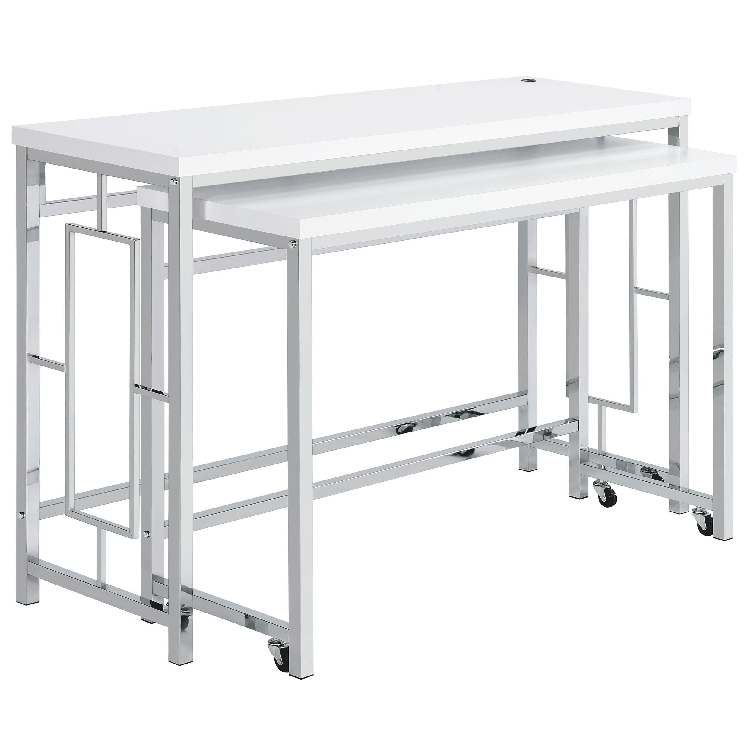 Coaster Furniture Jackson 182714 4-piece Multipurpose Counter Height Table Set - White - Image 3