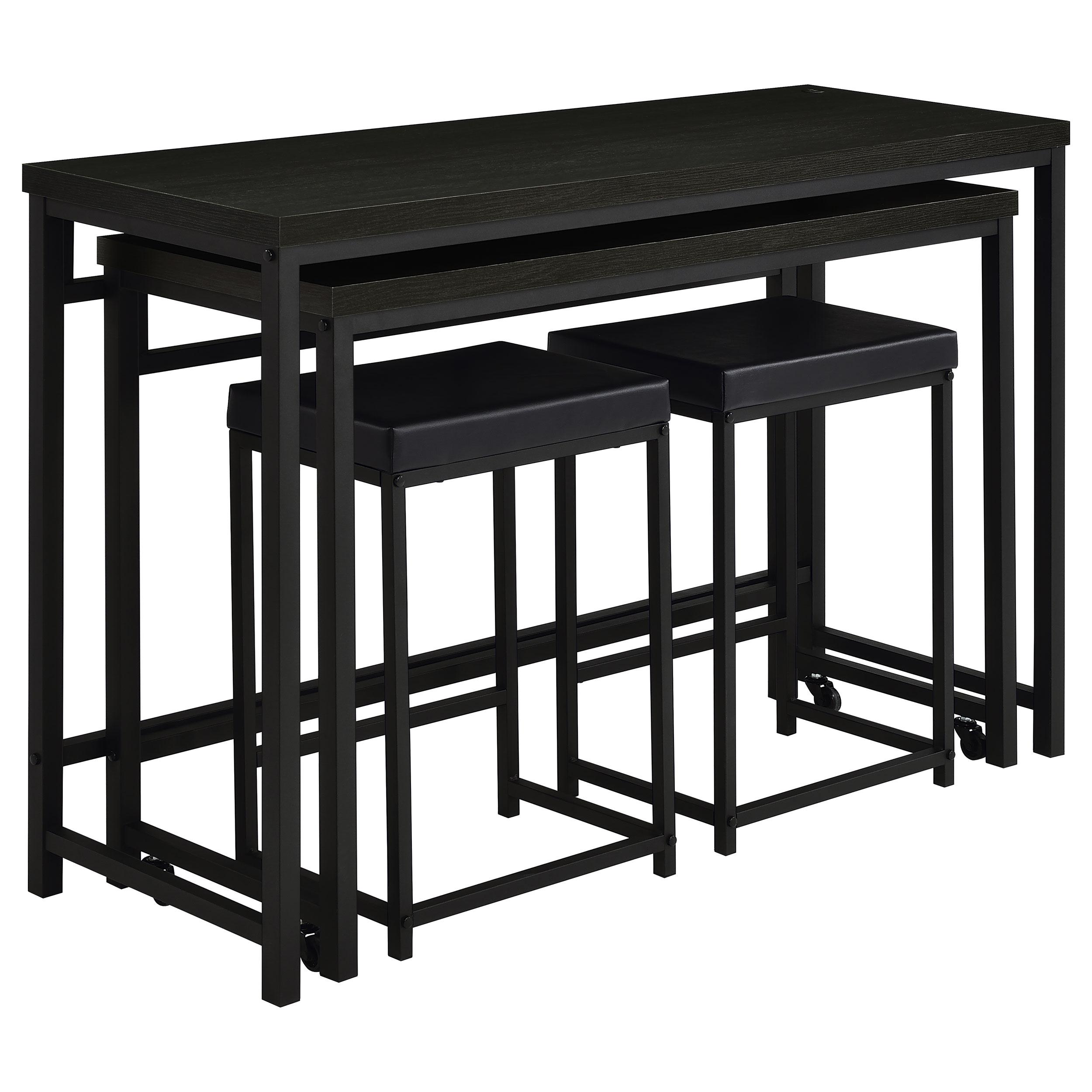 Coaster Furniture Hawes 182724 4-piece Multipurpose Counter Height Table Set - Black - Image 1