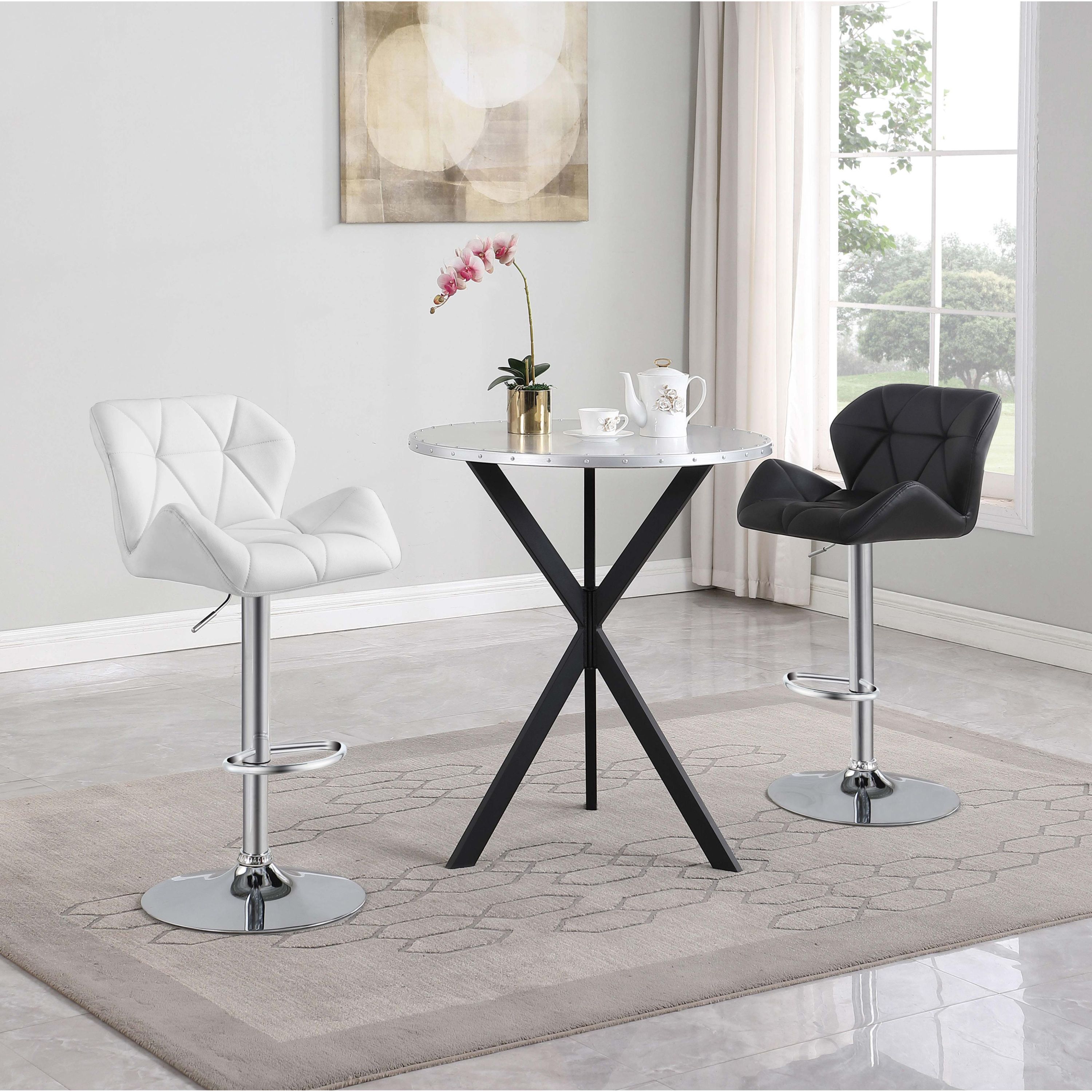 Coaster Furniture Kenzo 182861 Round 32-inch Galvanized Steel Bistro Bar Table - Silver - Image 2