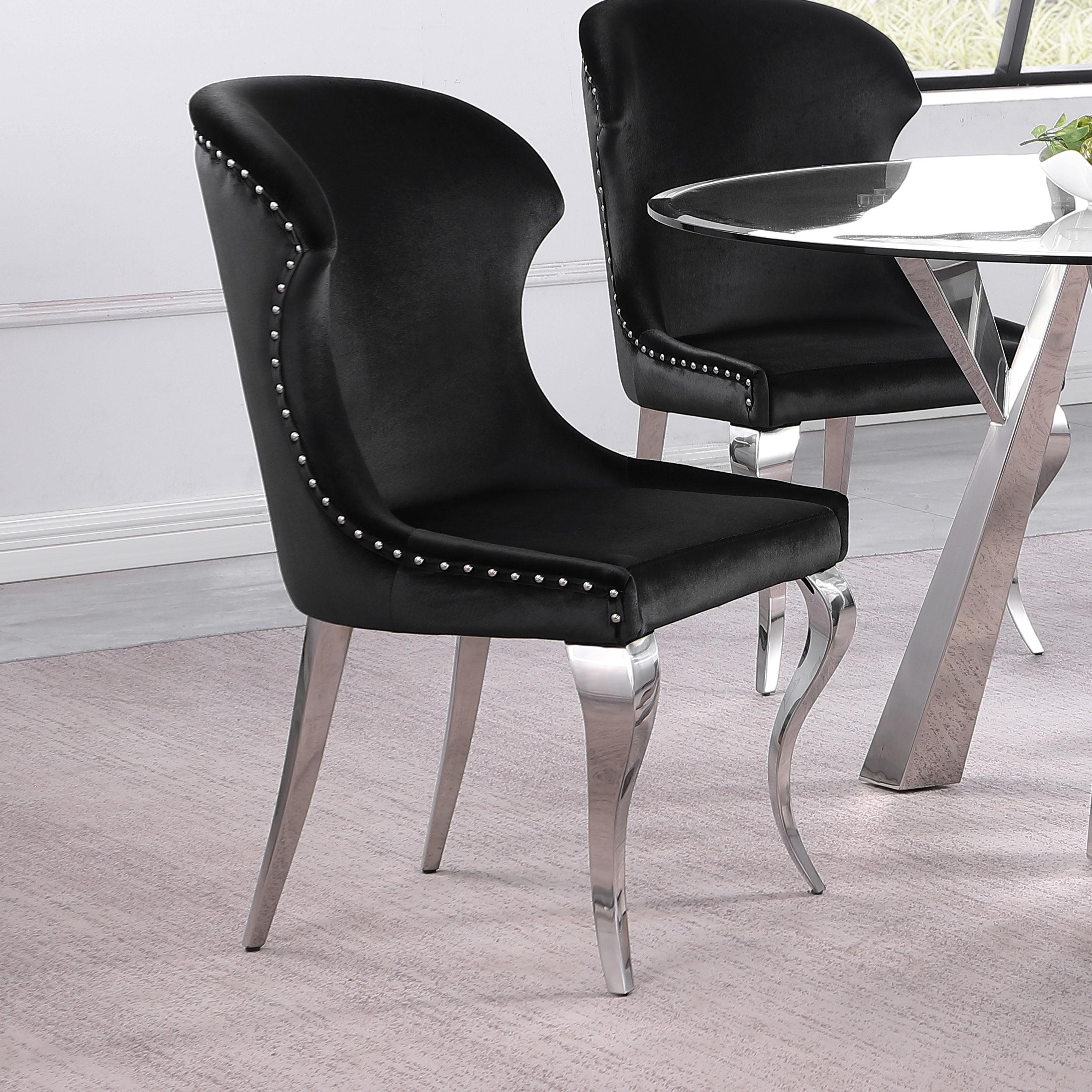 Coaster Furniture Cheyanne 190742 Upholstered Dining Side Chair - Black - Image 2