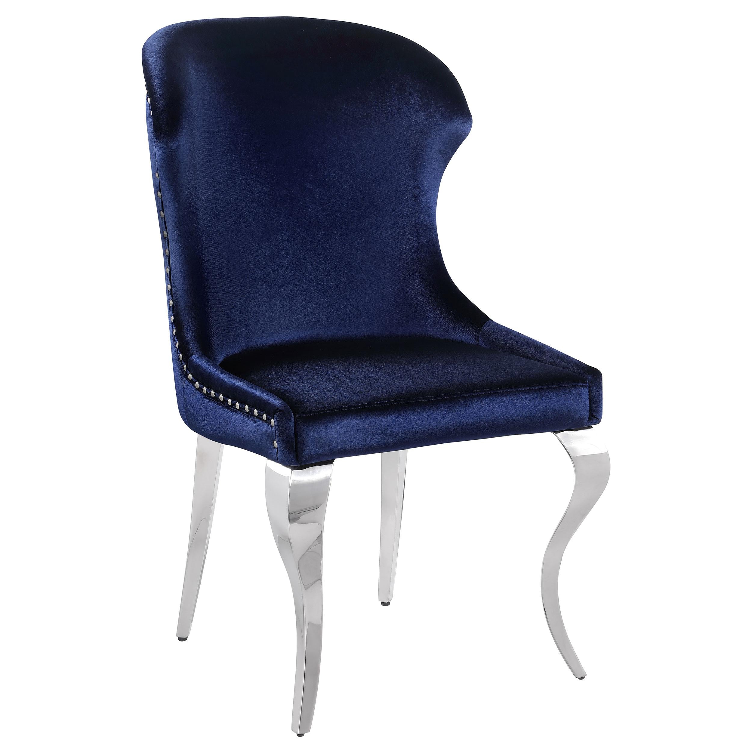 Coaster Furniture Cheyanne 190745 Upholstered Dining Side Chair - Ink Blue - Image 1