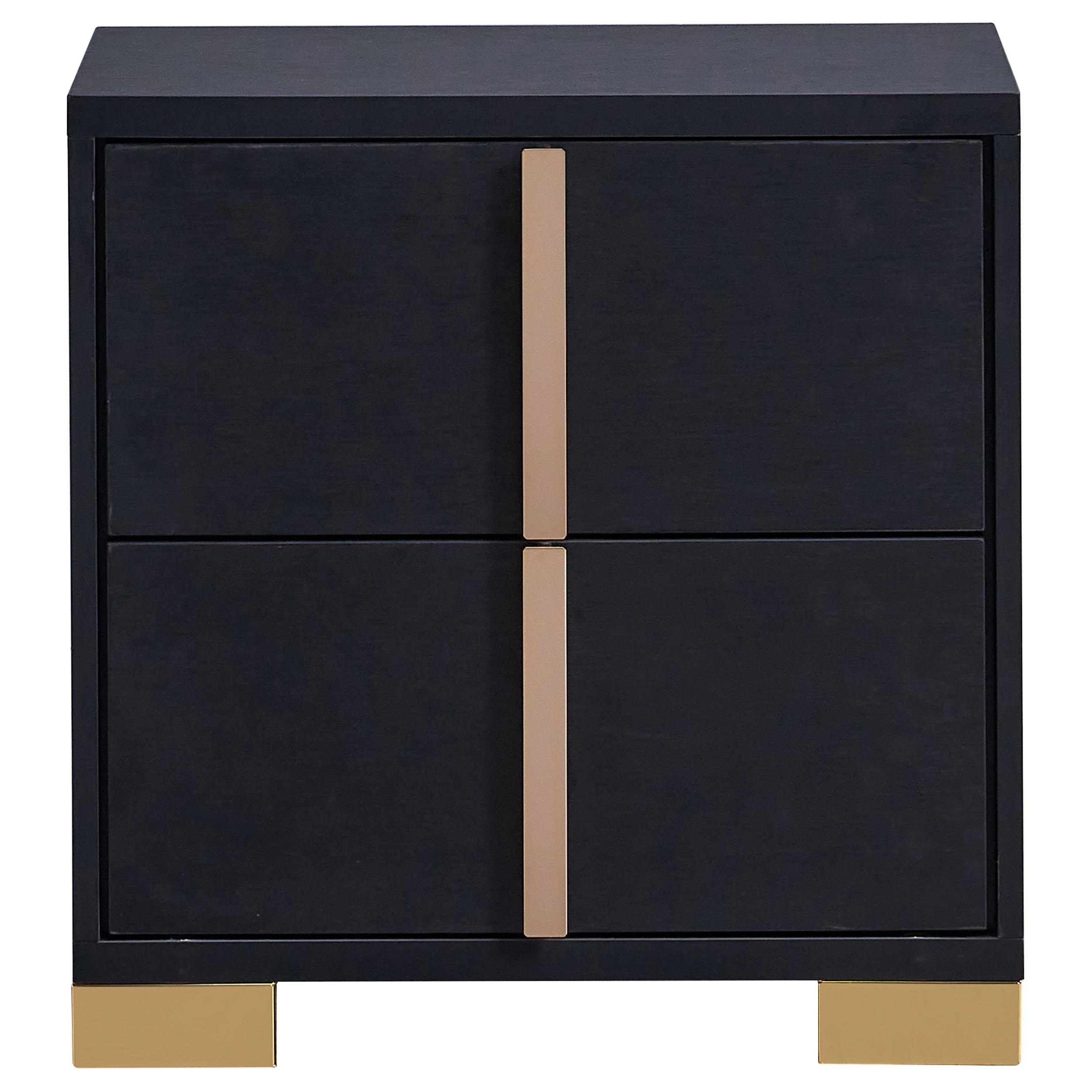 Coaster Furniture Marceline 222832 2-Drawer Nightstand - Black - Image 3