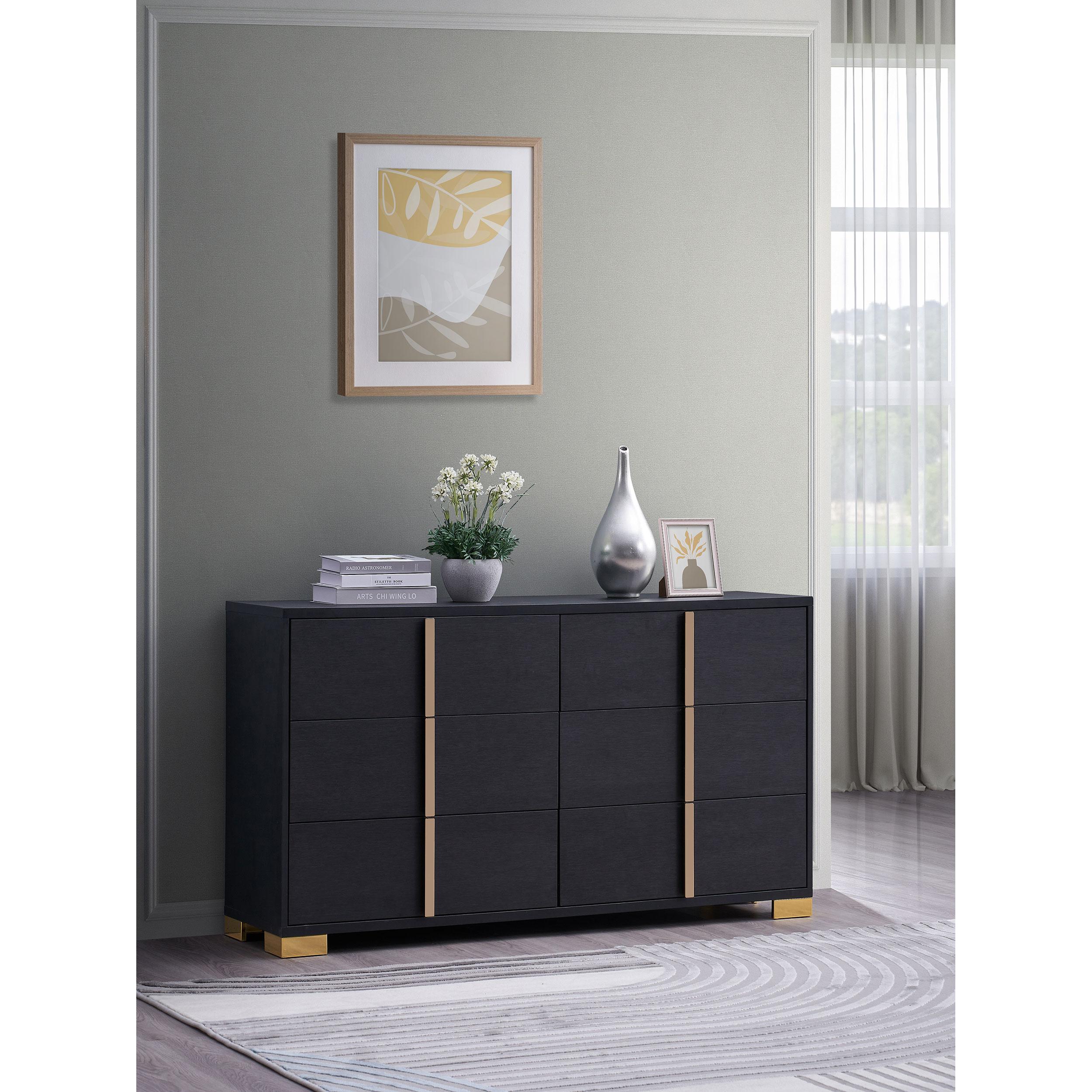 Coaster Furniture Marceline 222833 6-Drawer Dresser - Black - Image 2