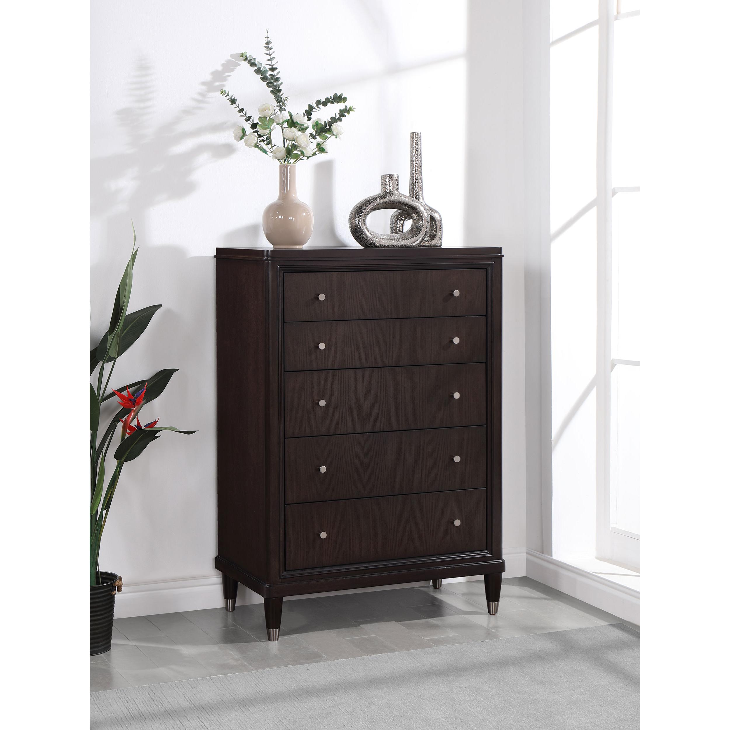 Coaster Furniture Emberlyn 223065 5-Drawer Bedroom Chest - Brown - Image 2