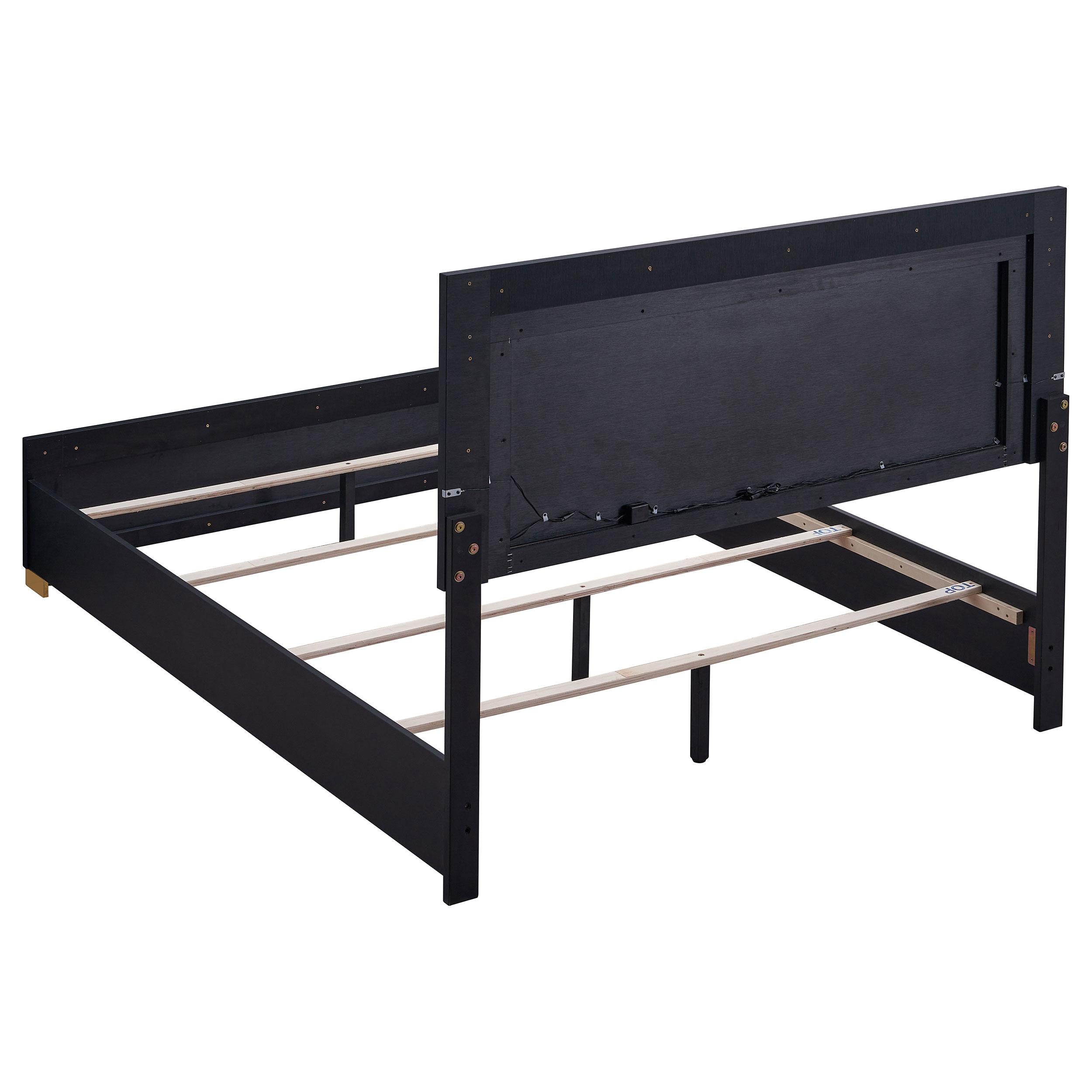 Coaster Furniture Marceline 222831F Wood Full LED Panel Bed - Black - Image 3