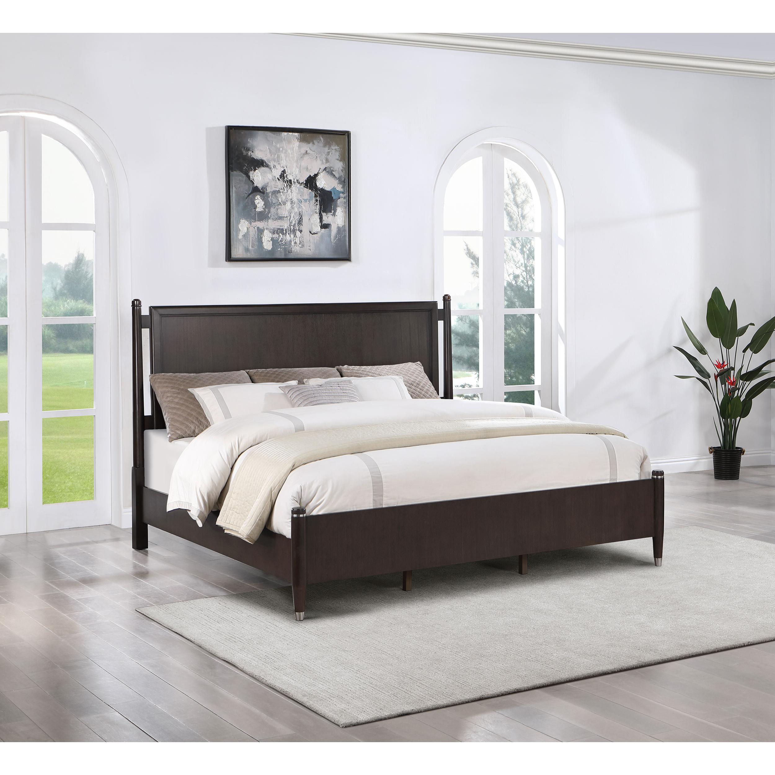 Coaster Furniture Emberlyn 223061Q Wood Queen Poster Bed - Brown - Image 3