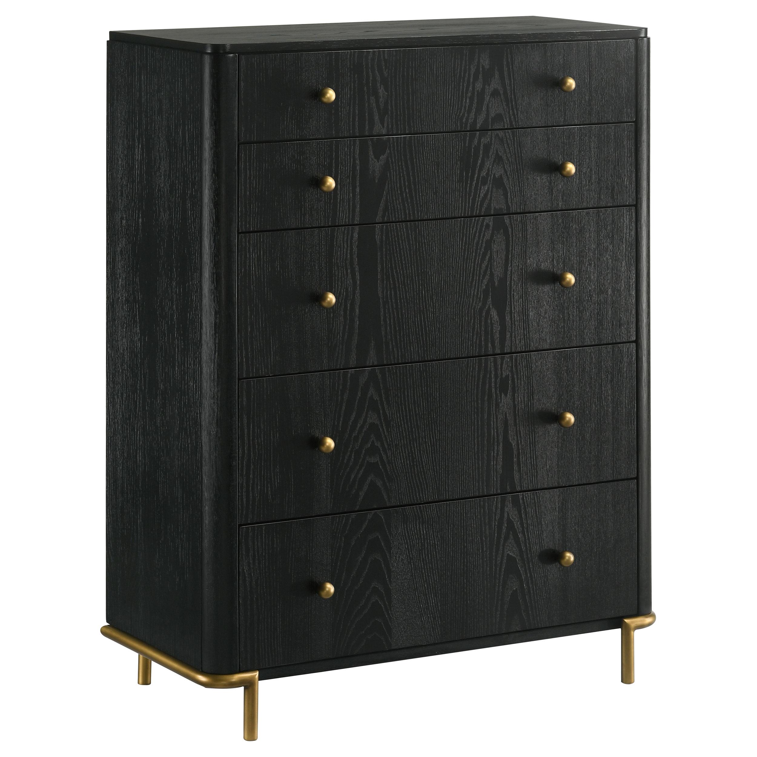 Coaster Furniture Arini 224335 5-Drawer Bedroom Chest – Black