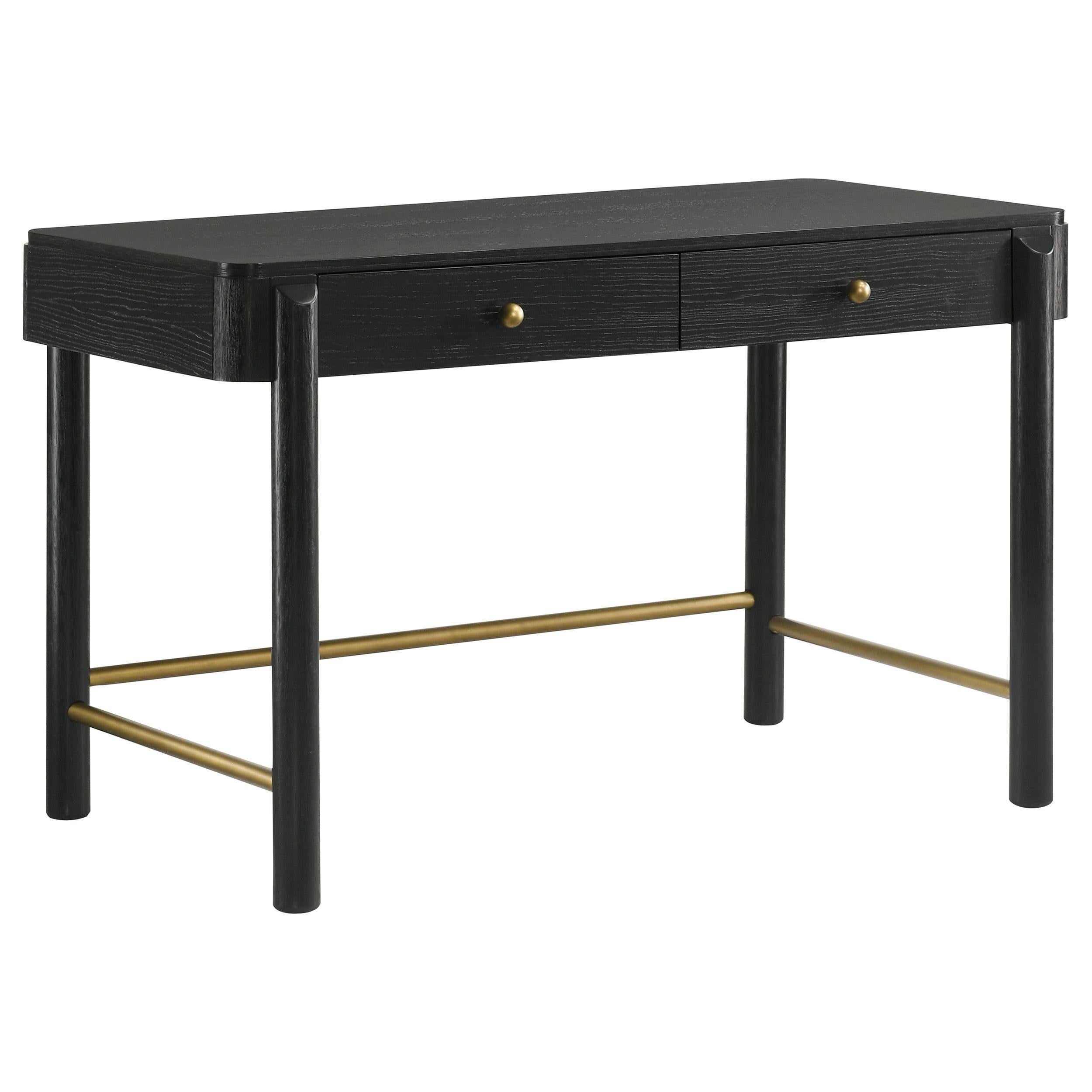 Coaster Furniture Arini 224337 2-Drawer Vanity Desk Makeup Table - Black - Image 1