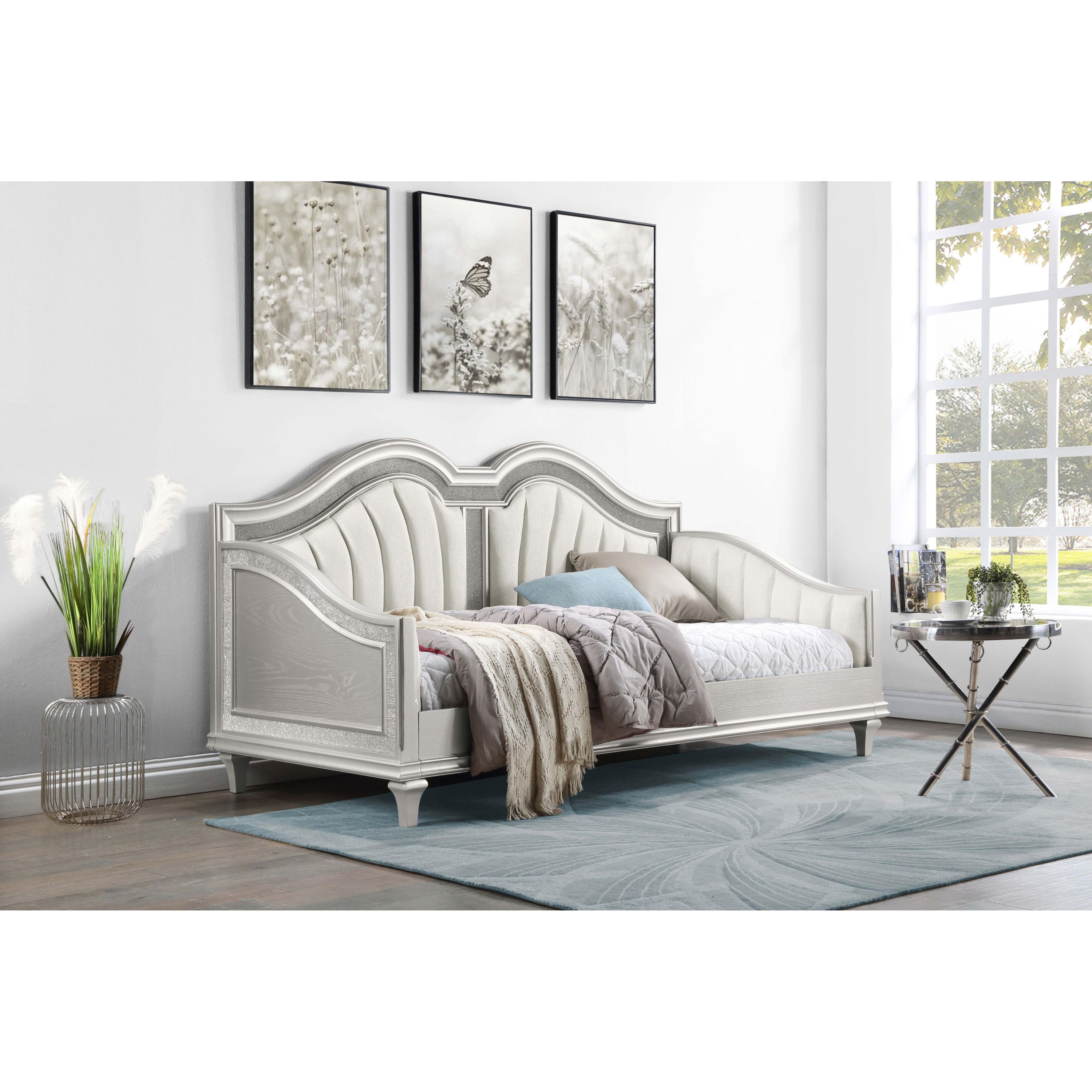 Coaster Furniture Evangeline 360121 Upholstered Twin DayBed - Silver Oak - Image 2