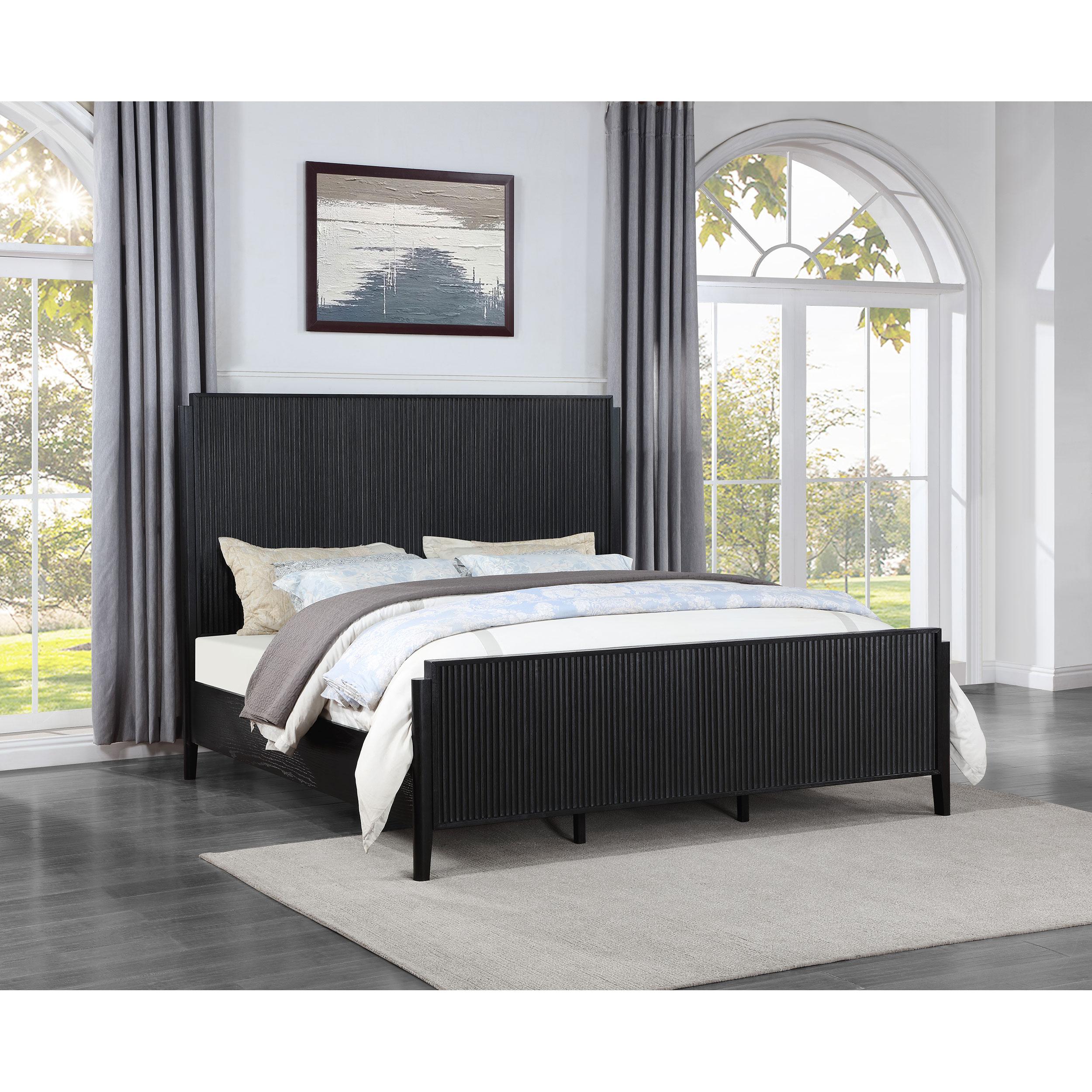 Coaster Furniture Brookmead 224711Q Wood Queen Panel Bed - Black - Image 2