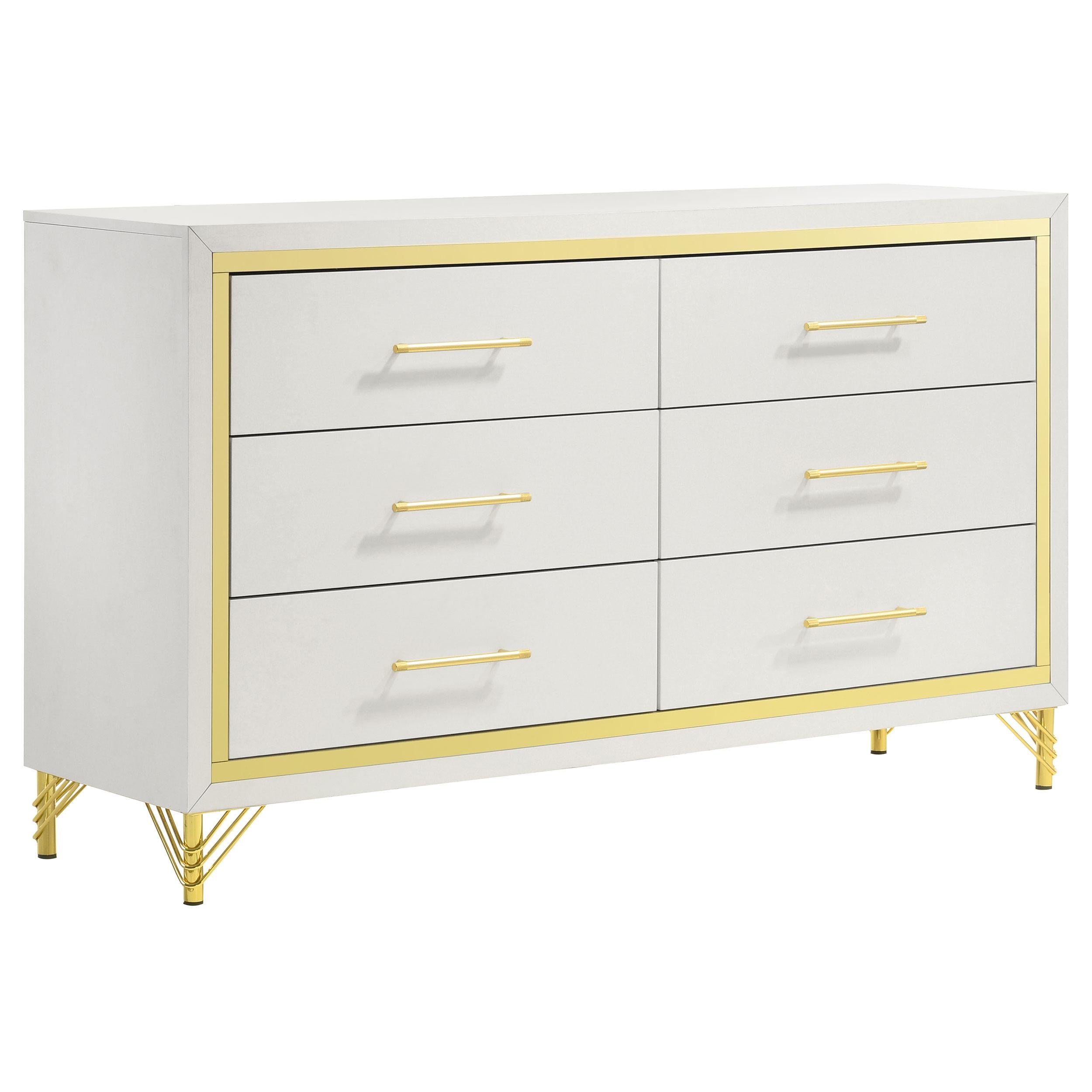 Coaster Furniture Lucia 224733 6-Drawer Dresser Cabinet - White - Image 1