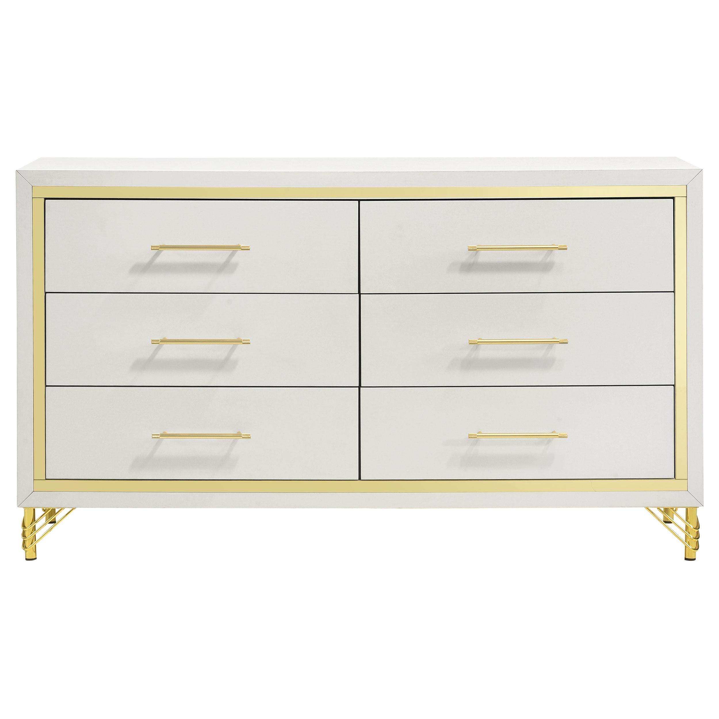 Coaster Furniture Lucia 224733 6-Drawer Dresser Cabinet - White - Image 3