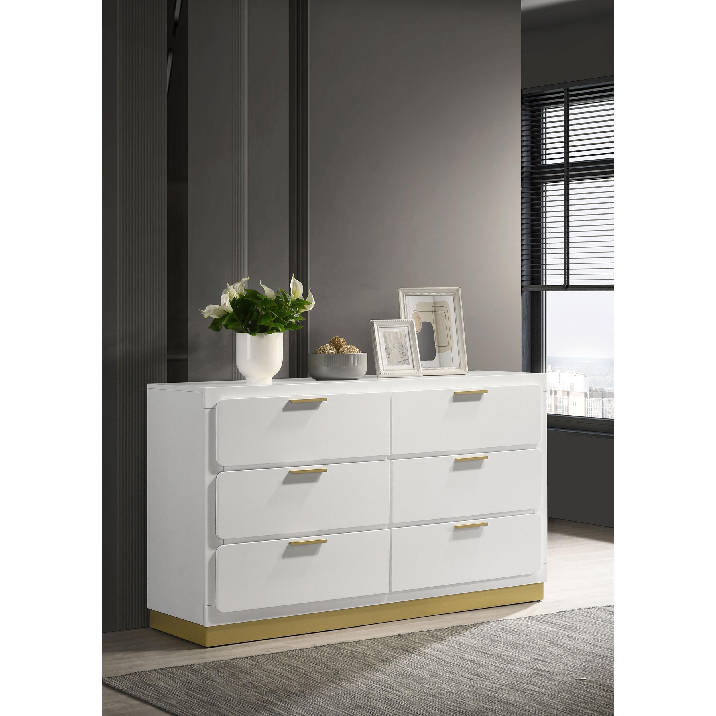 Coaster Furniture Caraway 224773 6-Drawer Dresser - White - Image 2