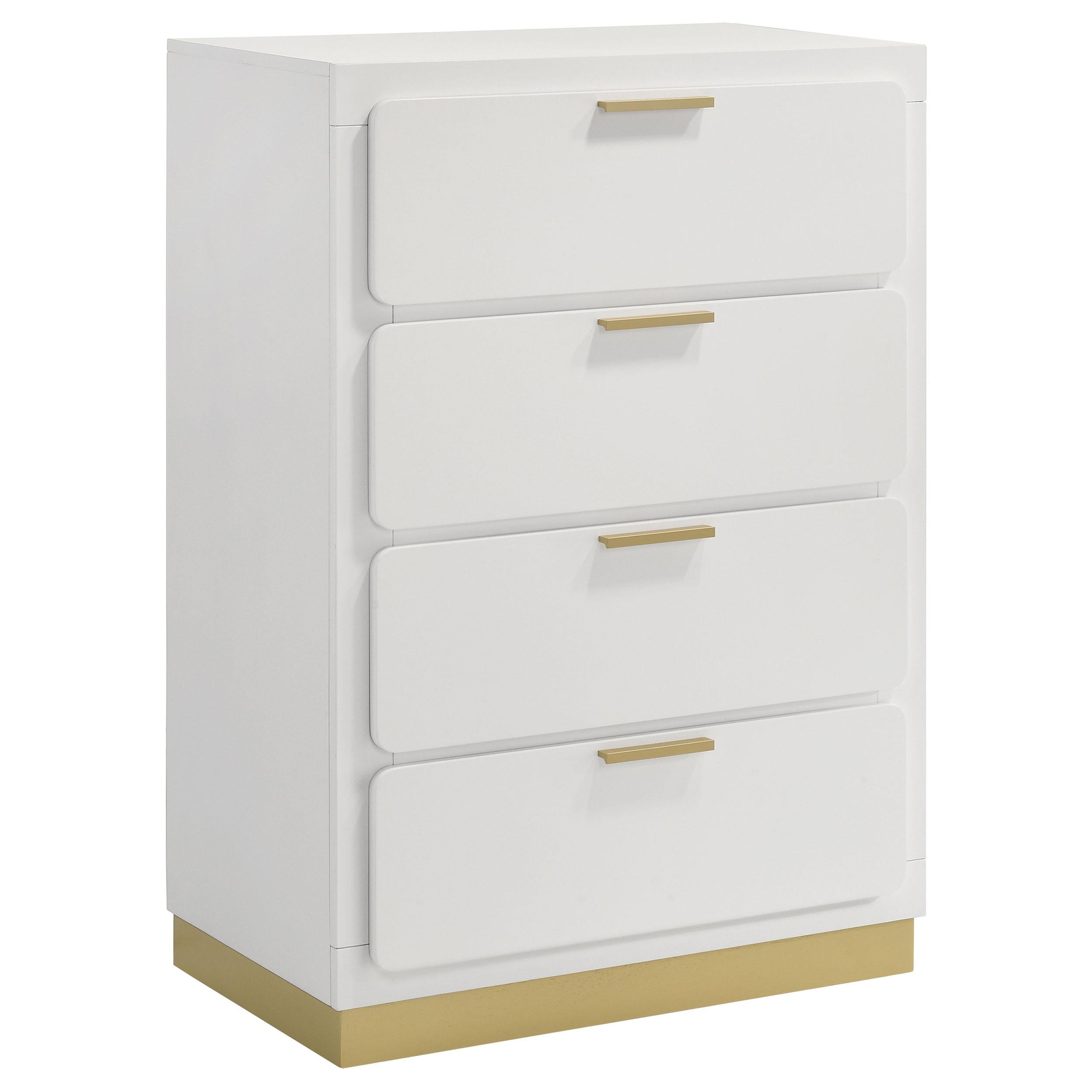 Coaster Furniture Caraway 224775 4-Drawer Bedroom Chest - White - Image 1