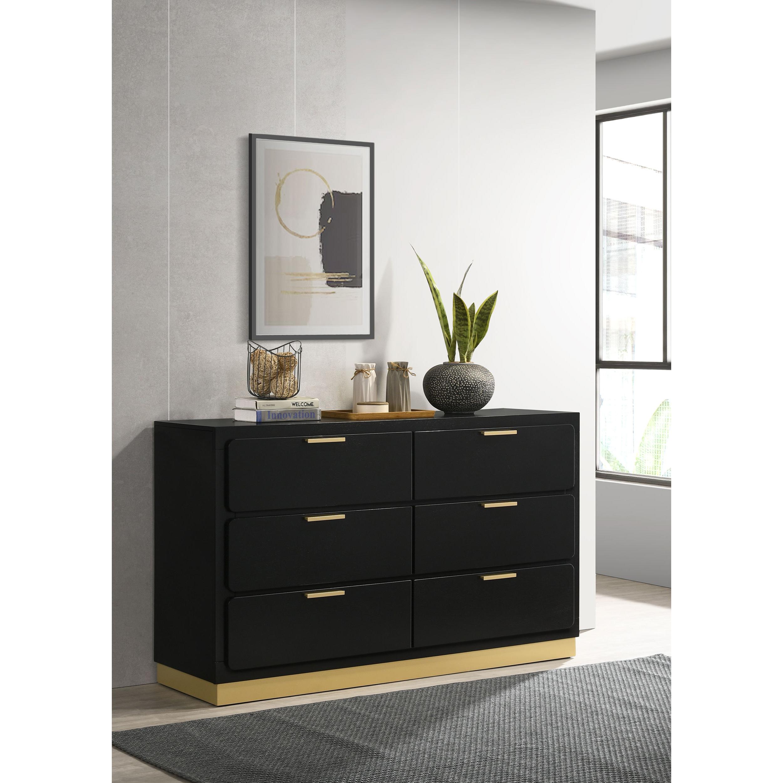 Coaster Furniture Caraway 224783 6-Drawer Dresser - Black - Image 2