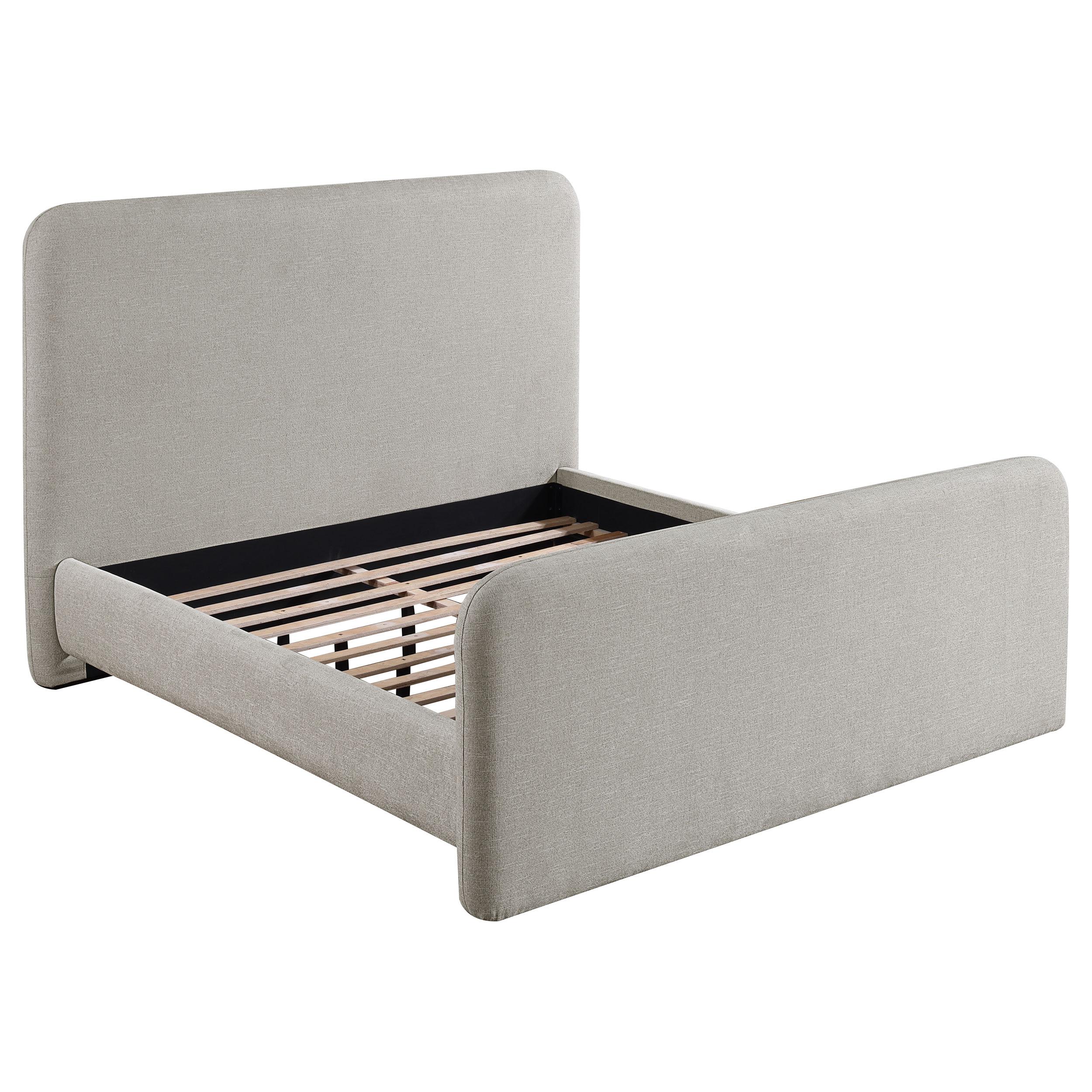 Coaster Furniture Wren 302052KE Upholstered Eastern King Panel Bed - Grey - Image 3