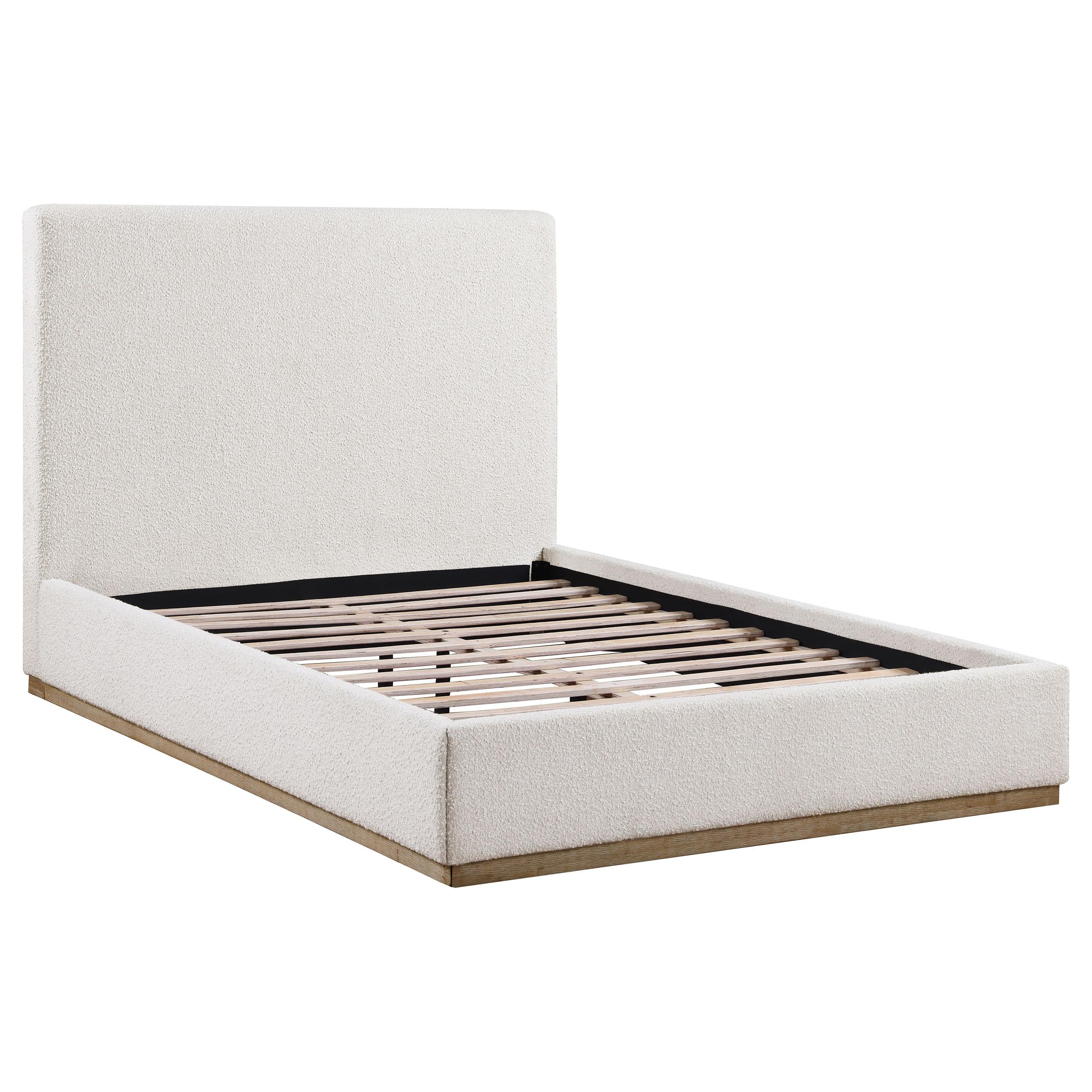 Coaster Furniture Knox 302053Q Upholstered Queen Panel Bed - Cream - Image 3