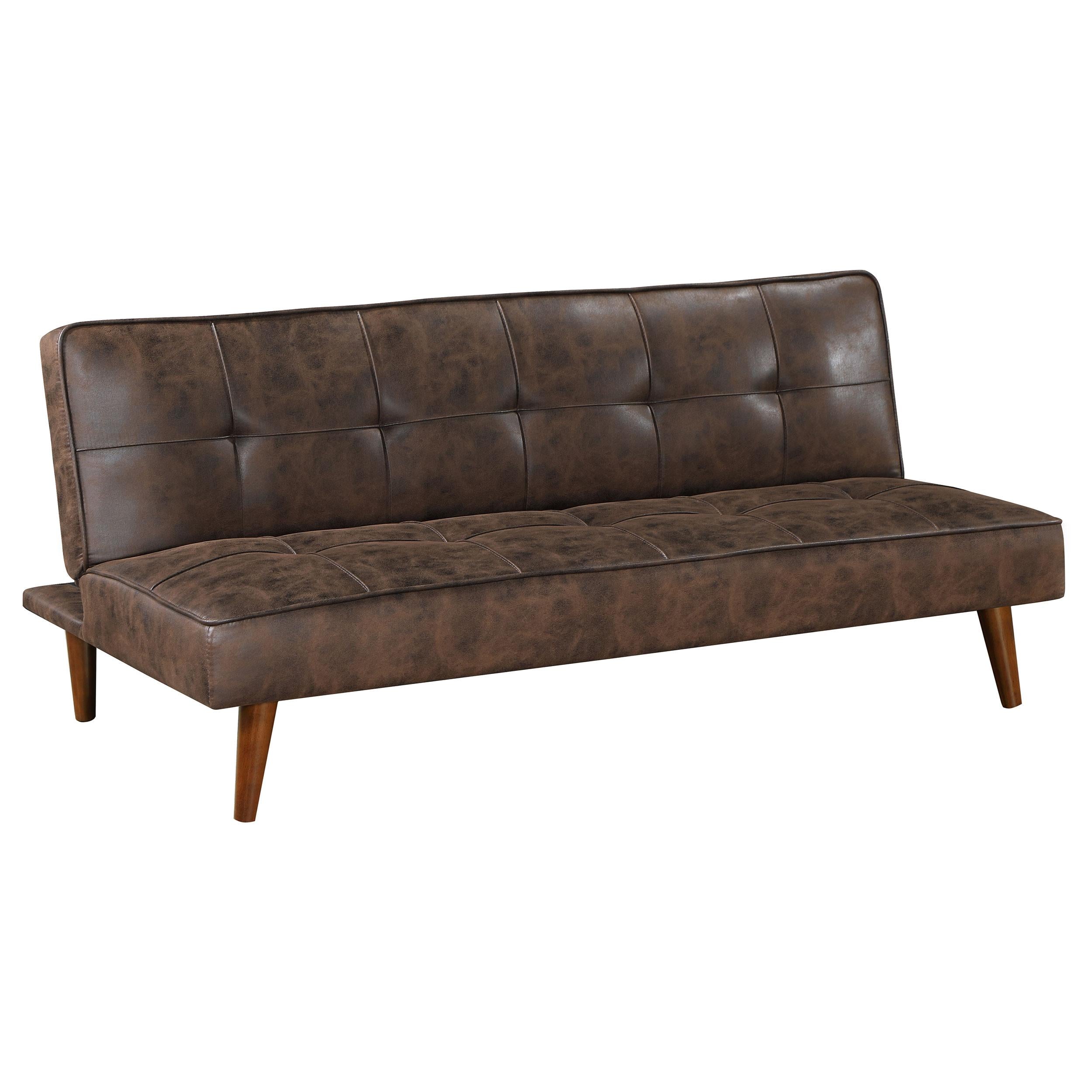 Coaster Furniture Jenson 360237 Upholstered Tufted Convertible Sofa Bed – Dark Coffee