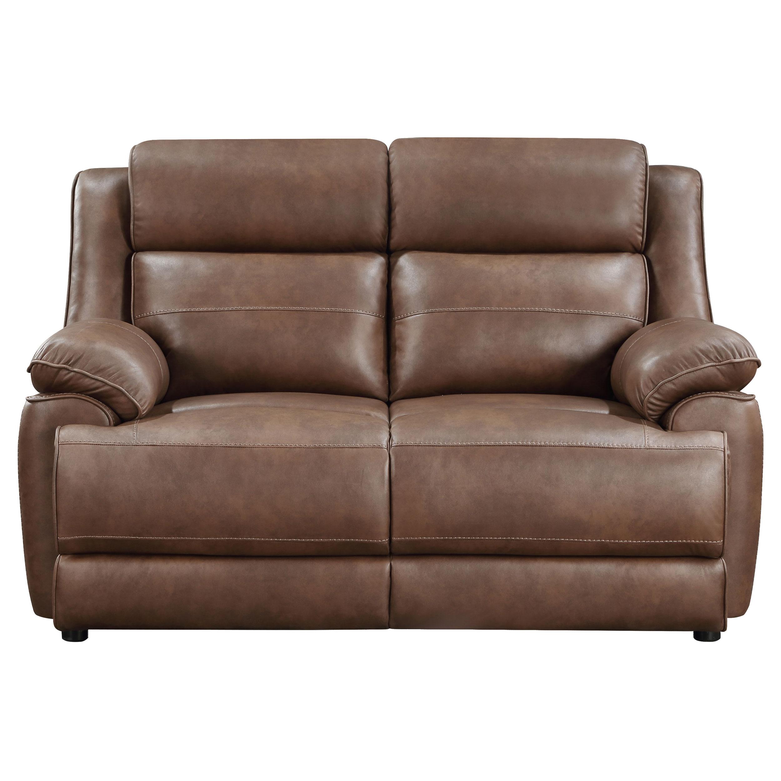 Coaster Furniture Ellington 508282 Upholstered Padded Arm Loveseat - Dark Brown - Image 3