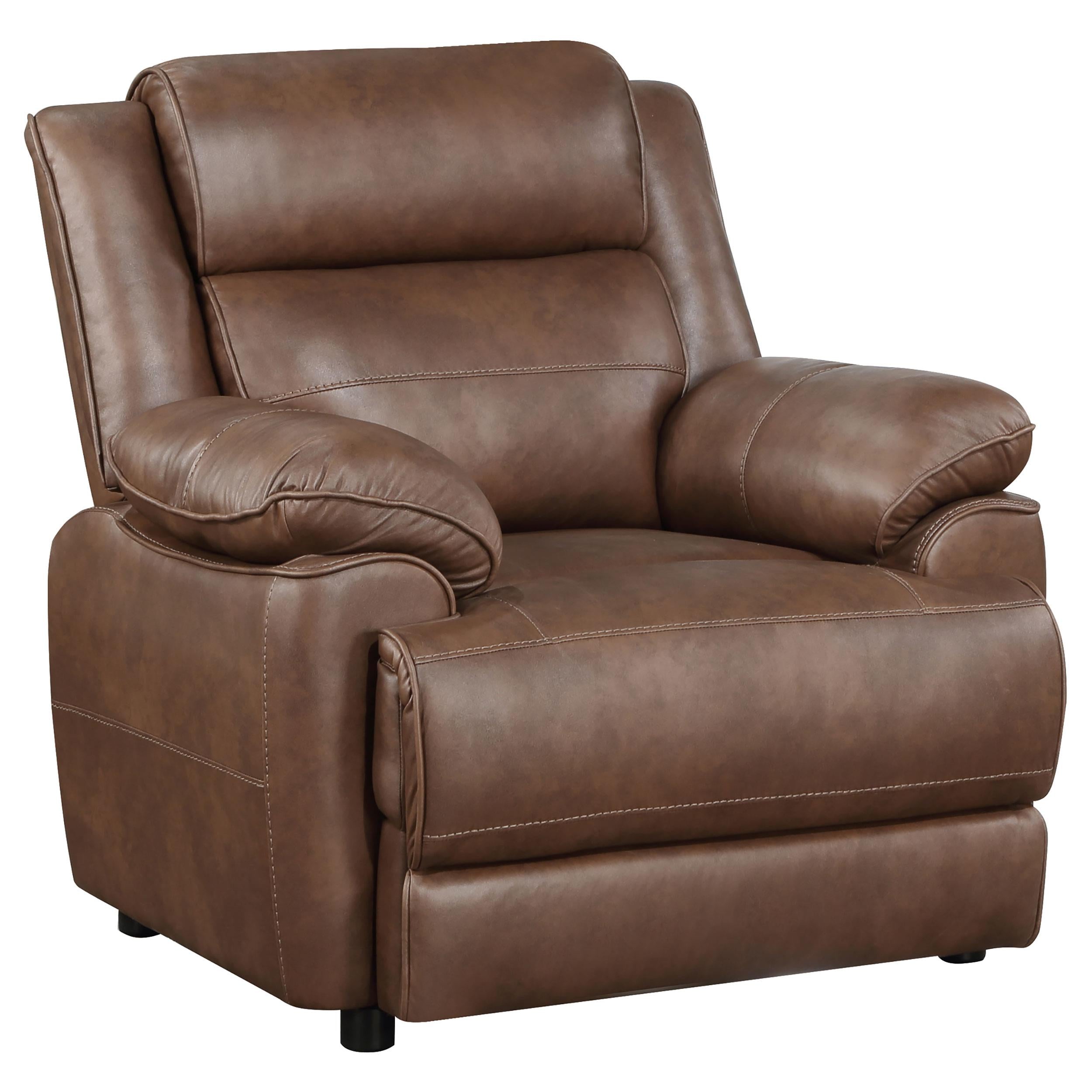 Coaster Furniture Ellington 508283 Upholstered Padded Arm Accent Chair - Dark Brown - Image 1
