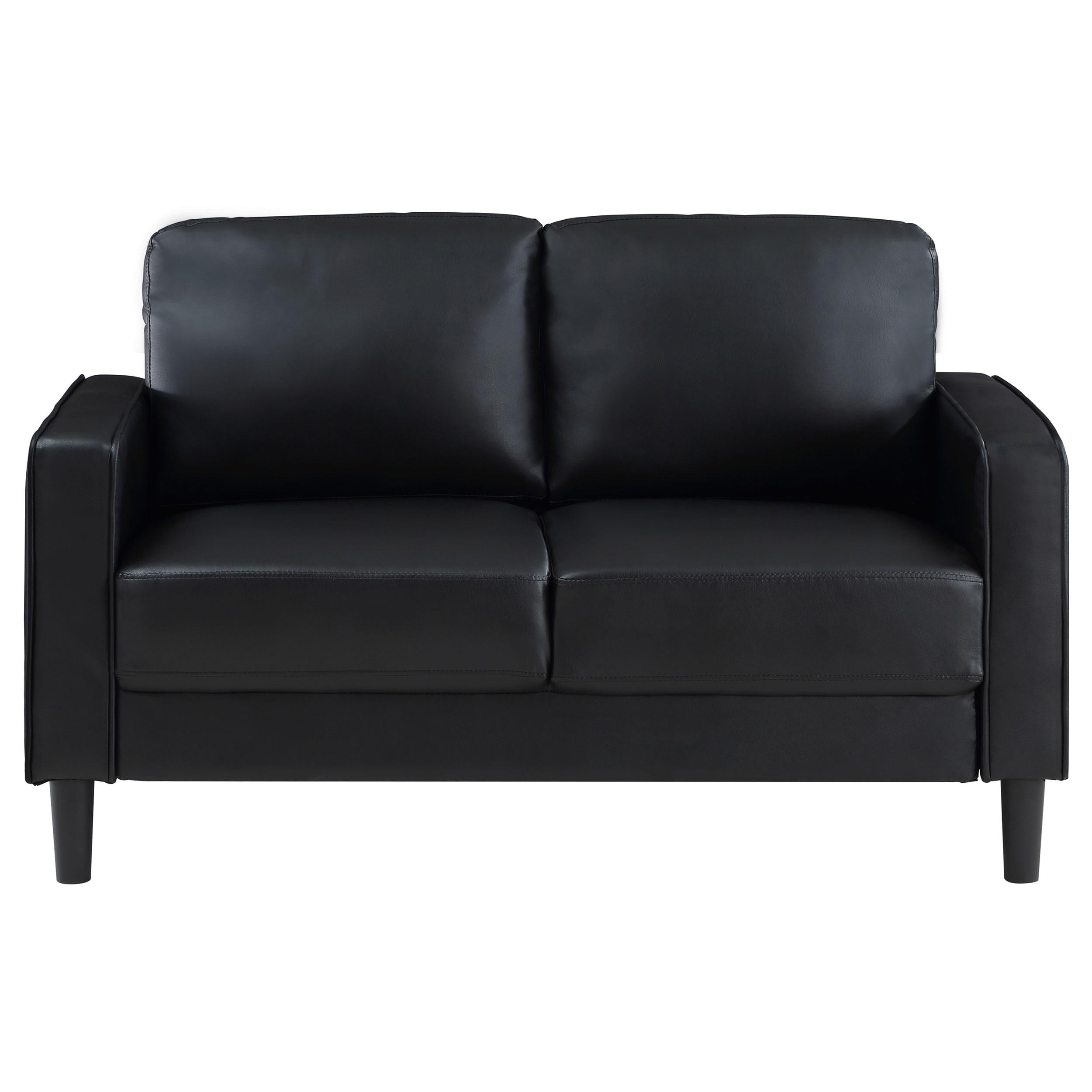 Coaster Furniture Ruth 508362 Upholstered Track Arm Loveseat - Black - Image 3