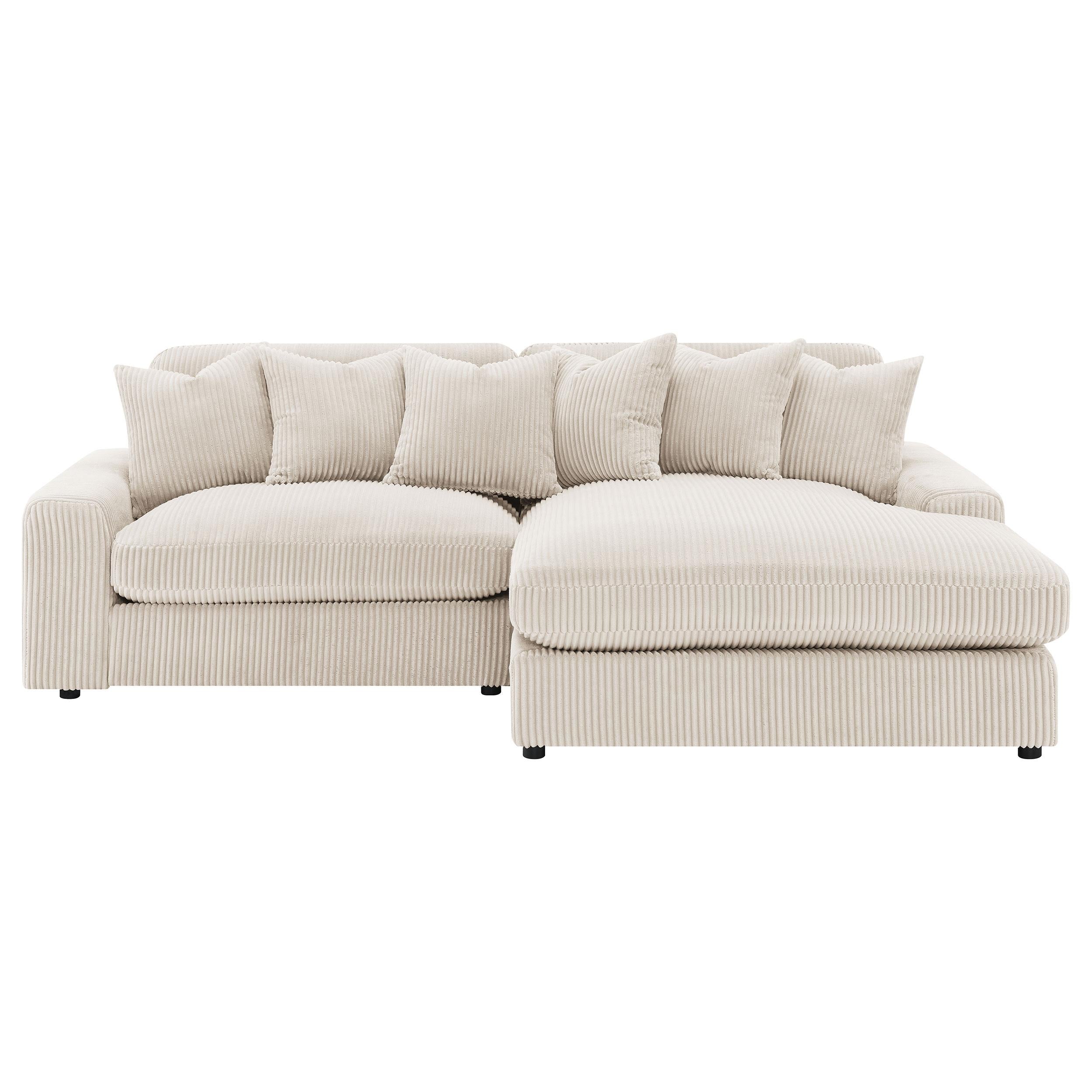 Coaster Furniture Blaine 509899 Upholstered Reversible Chaise Sectional Sofa - Sand - Image 3