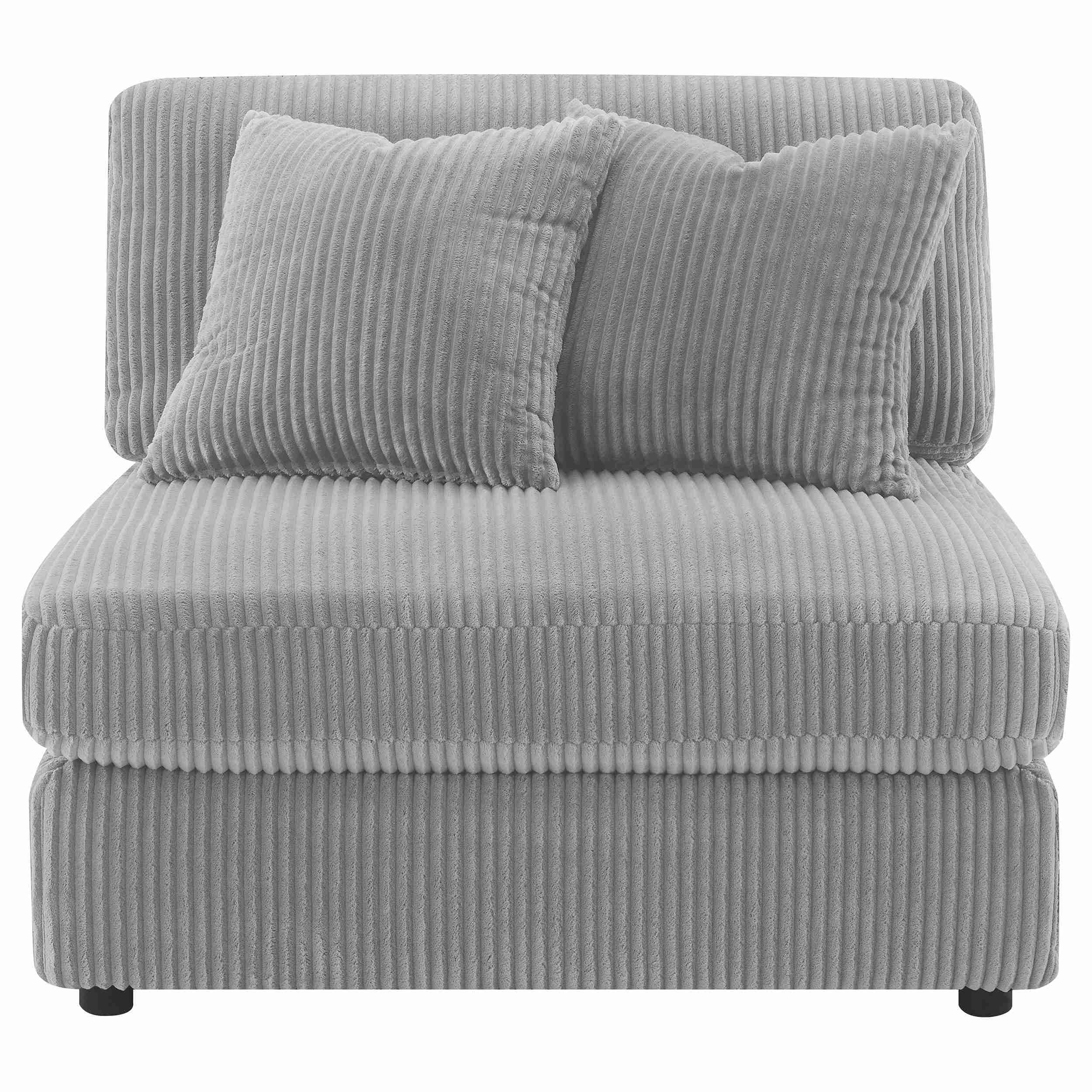Coaster Furniture Blaine 509997 Upholstered Armless Chair - Fog - Image 3