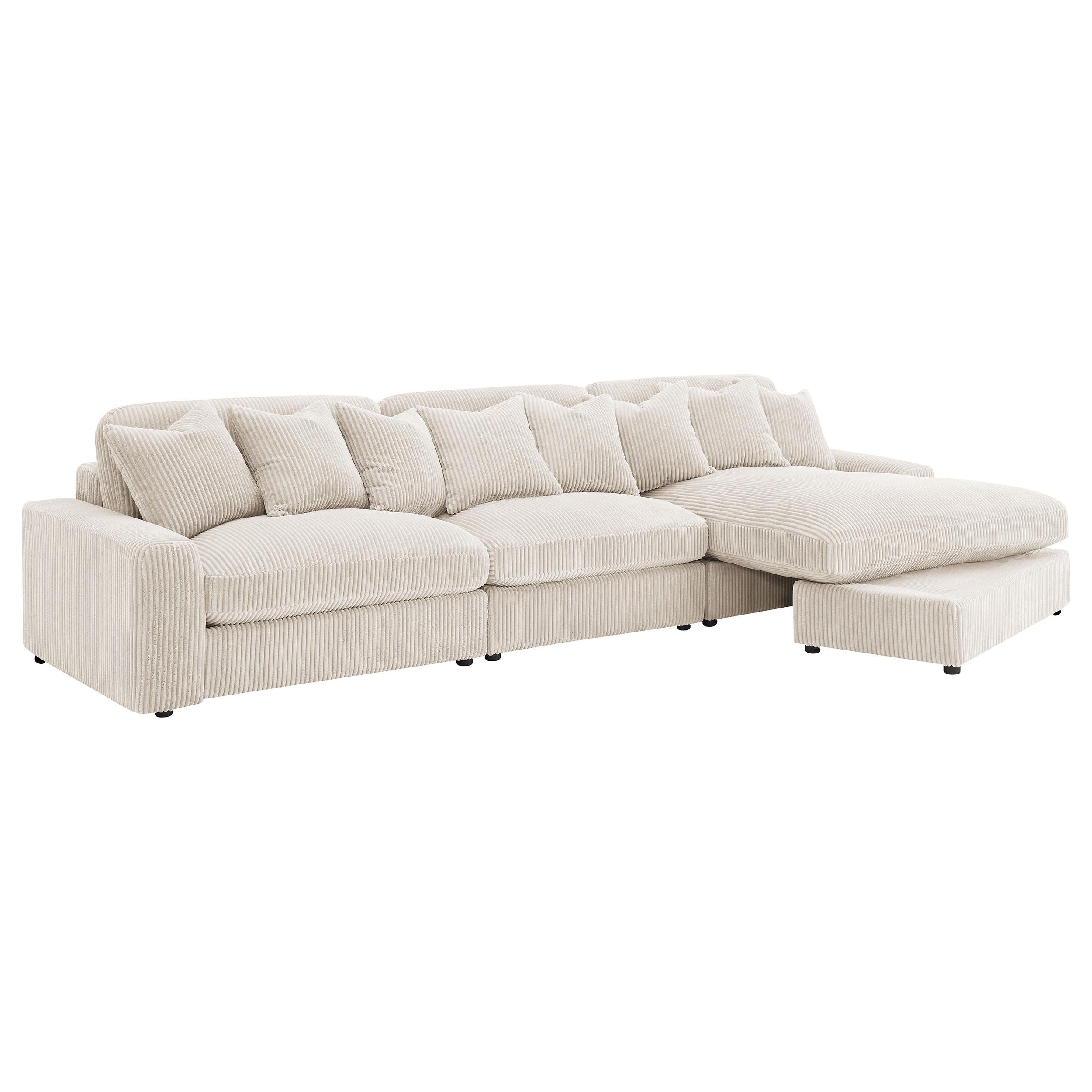 Coaster Furniture Blaine 509899-SET Upholstered Reversible Sectional Sofa - Sand - Image 2