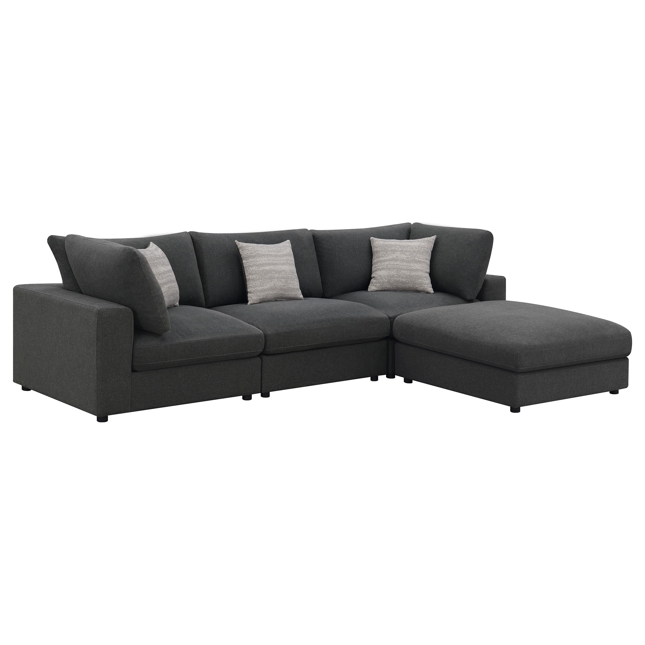 Coaster Furniture Serene 551324-SETB 4 pc Upholstered Modular Sectional - Charcoal - Image 1