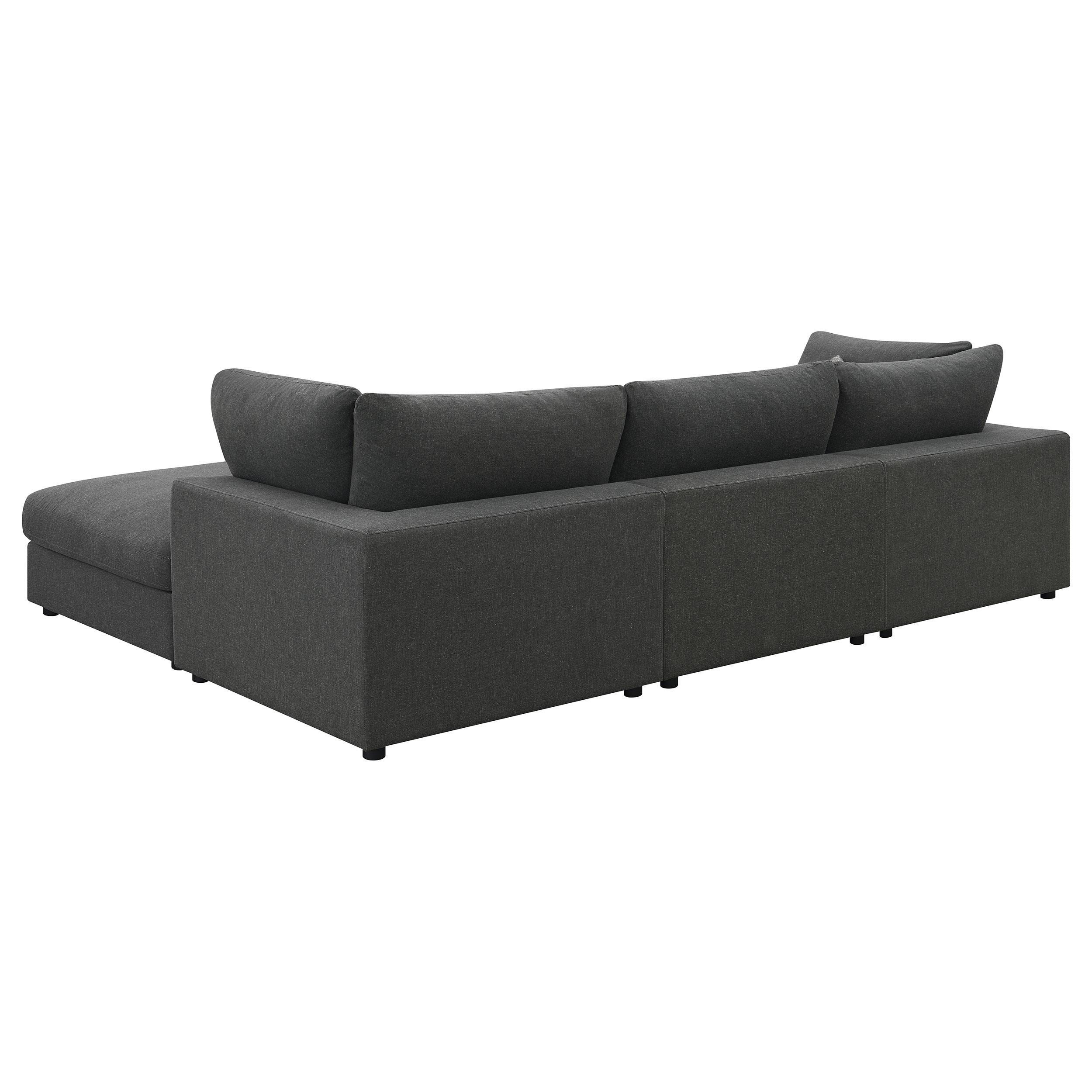 Coaster Furniture Serene 551324-SETB 4 pc Upholstered Modular Sectional - Charcoal - Image 3