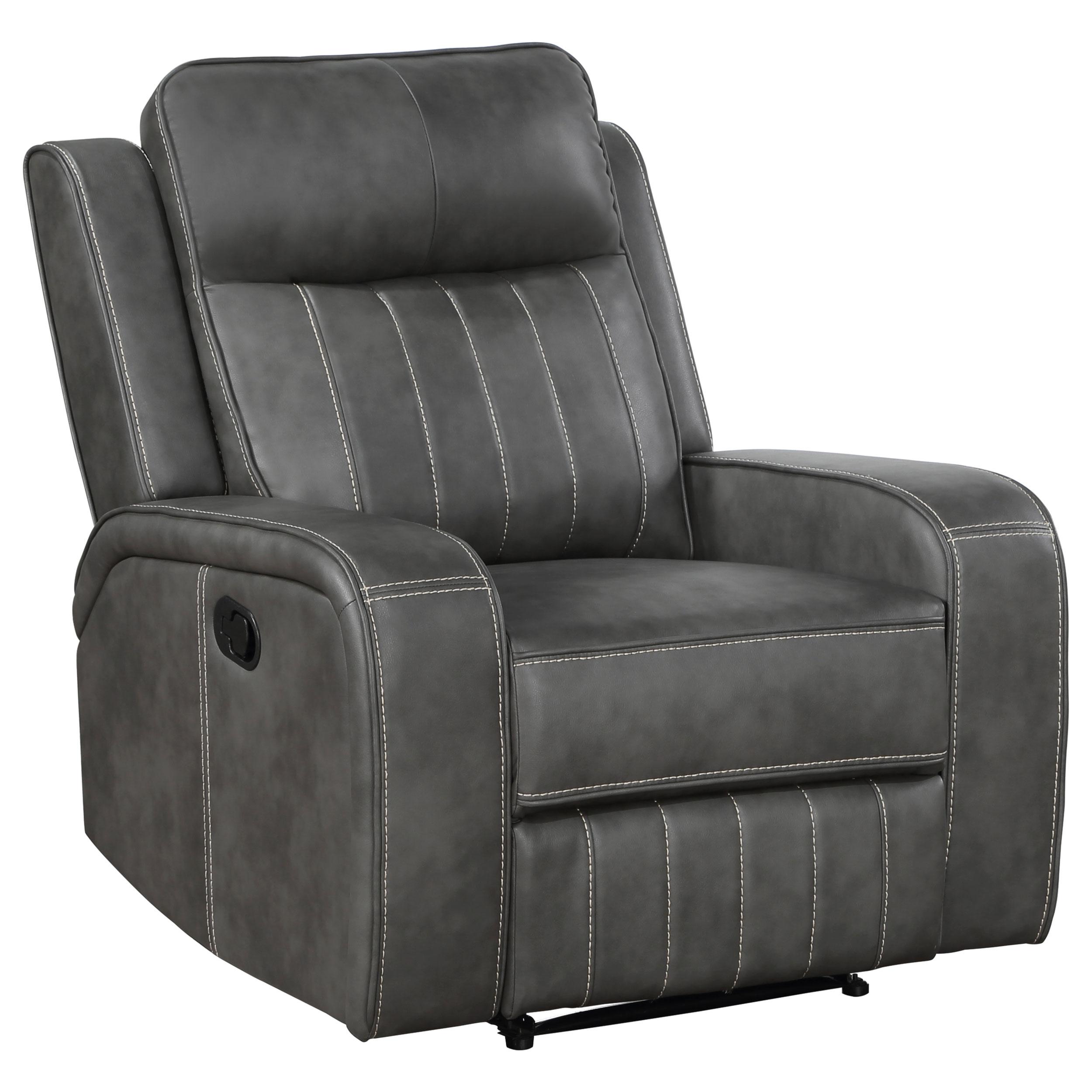 Coaster Furniture Raelynn 603193 Upholstered Track Arm Recliner – Grey