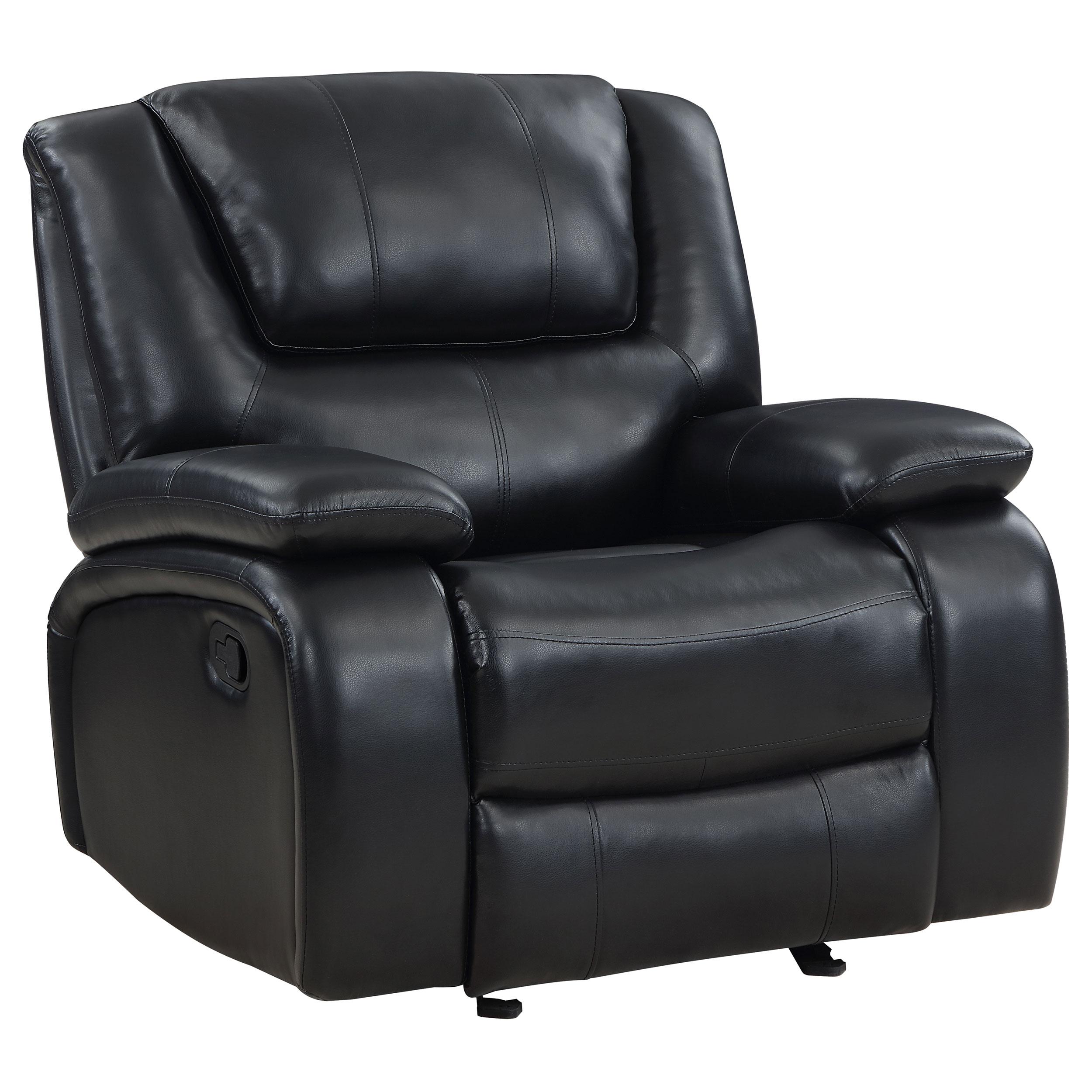 Coaster Furniture Camila 610246 Upholstered Glider Recliner Chair – Black