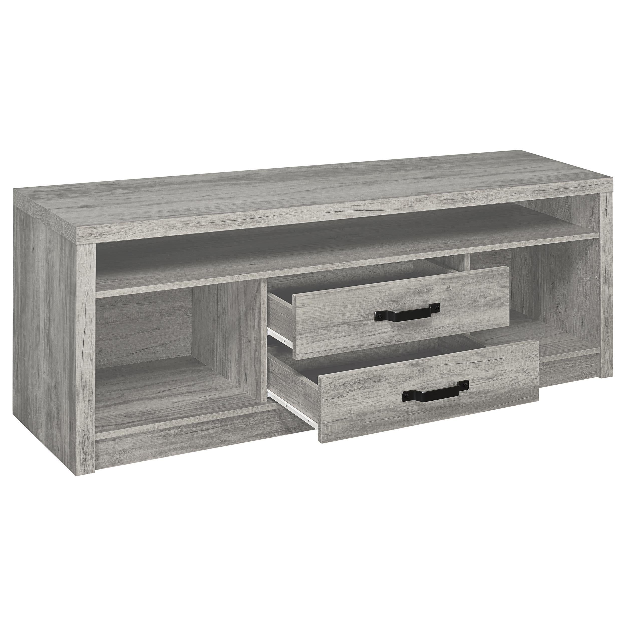 Coaster Furniture Burke 701024-SET 3-Piece Entertainment Center - Grey Driftwood - Image 3