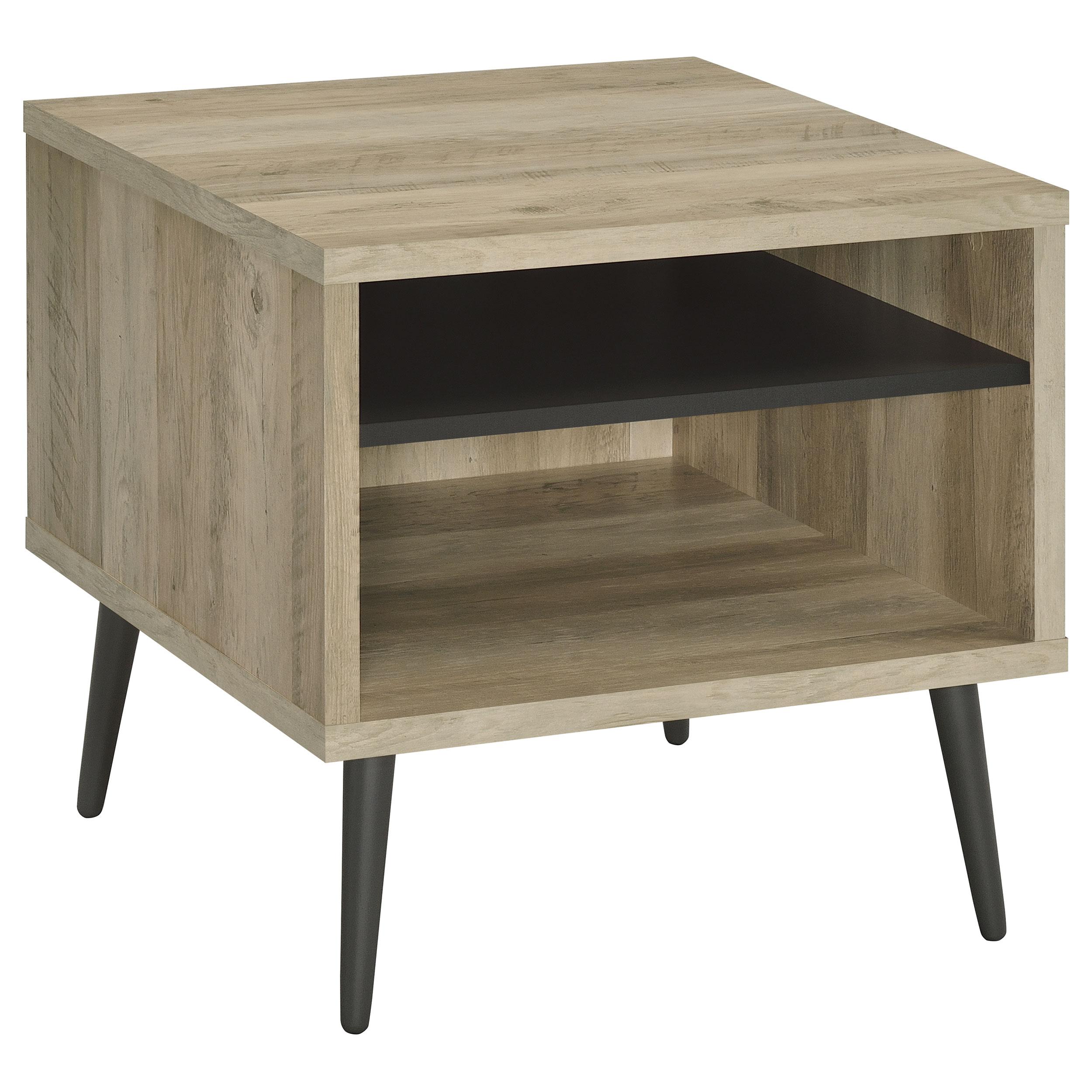 Coaster Furniture Welsh 701037 Square Engineered Wood Side End Table - Distressed Pine - Image 1