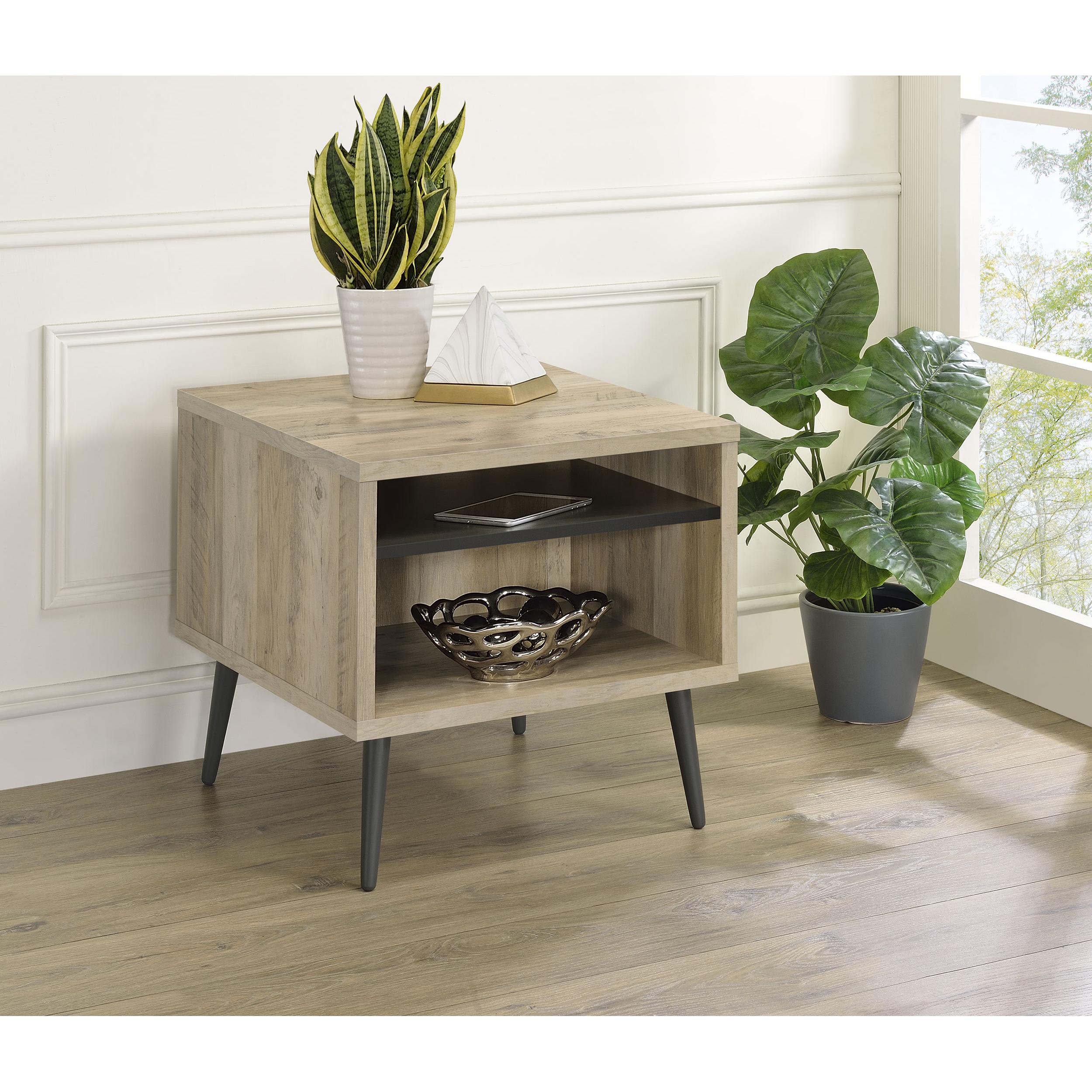 Coaster Furniture Welsh 701037 Square Engineered Wood Side End Table - Distressed Pine - Image 2