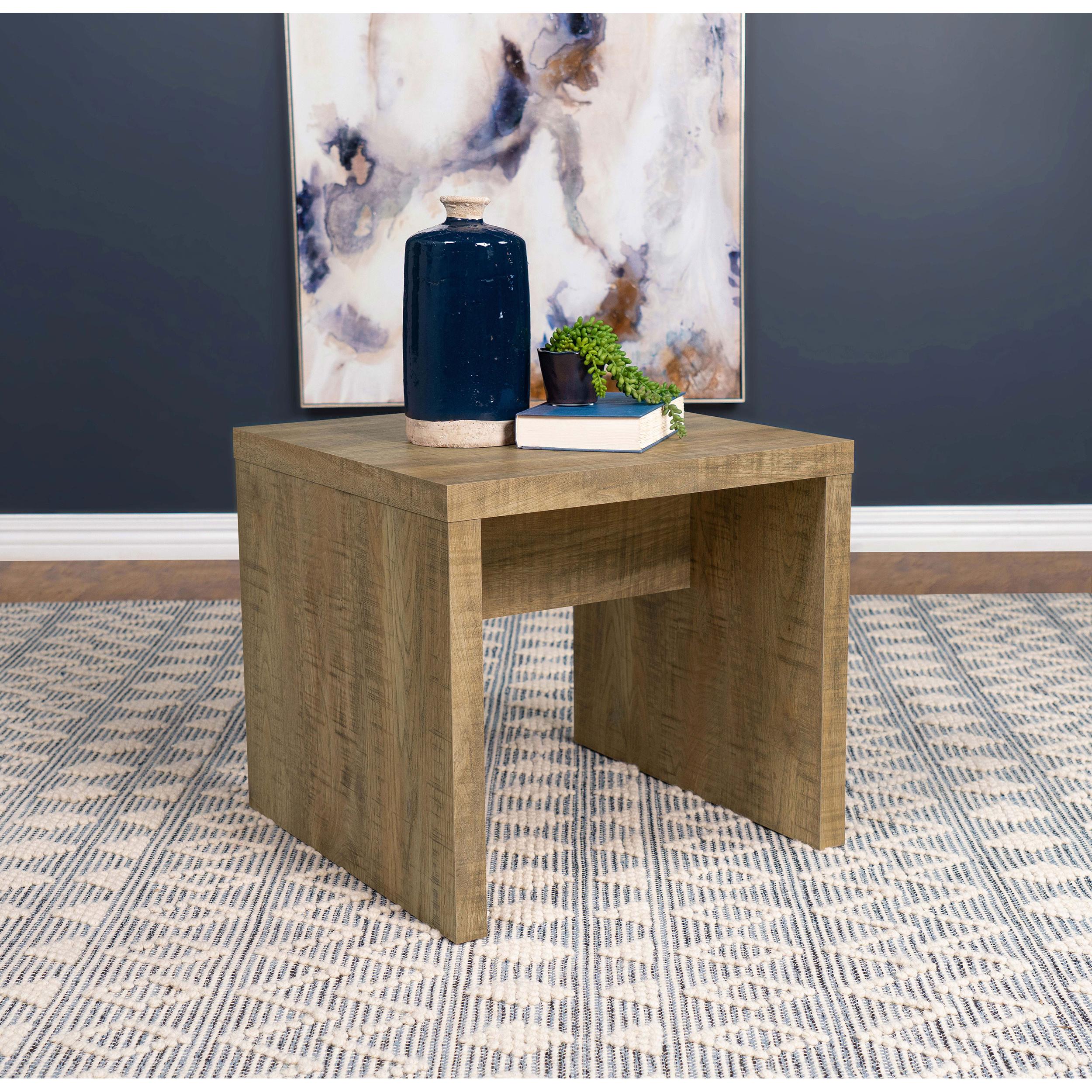 Coaster Furniture Lynette 704127 Square Engineered Wood End Table - Mango - Image 2
