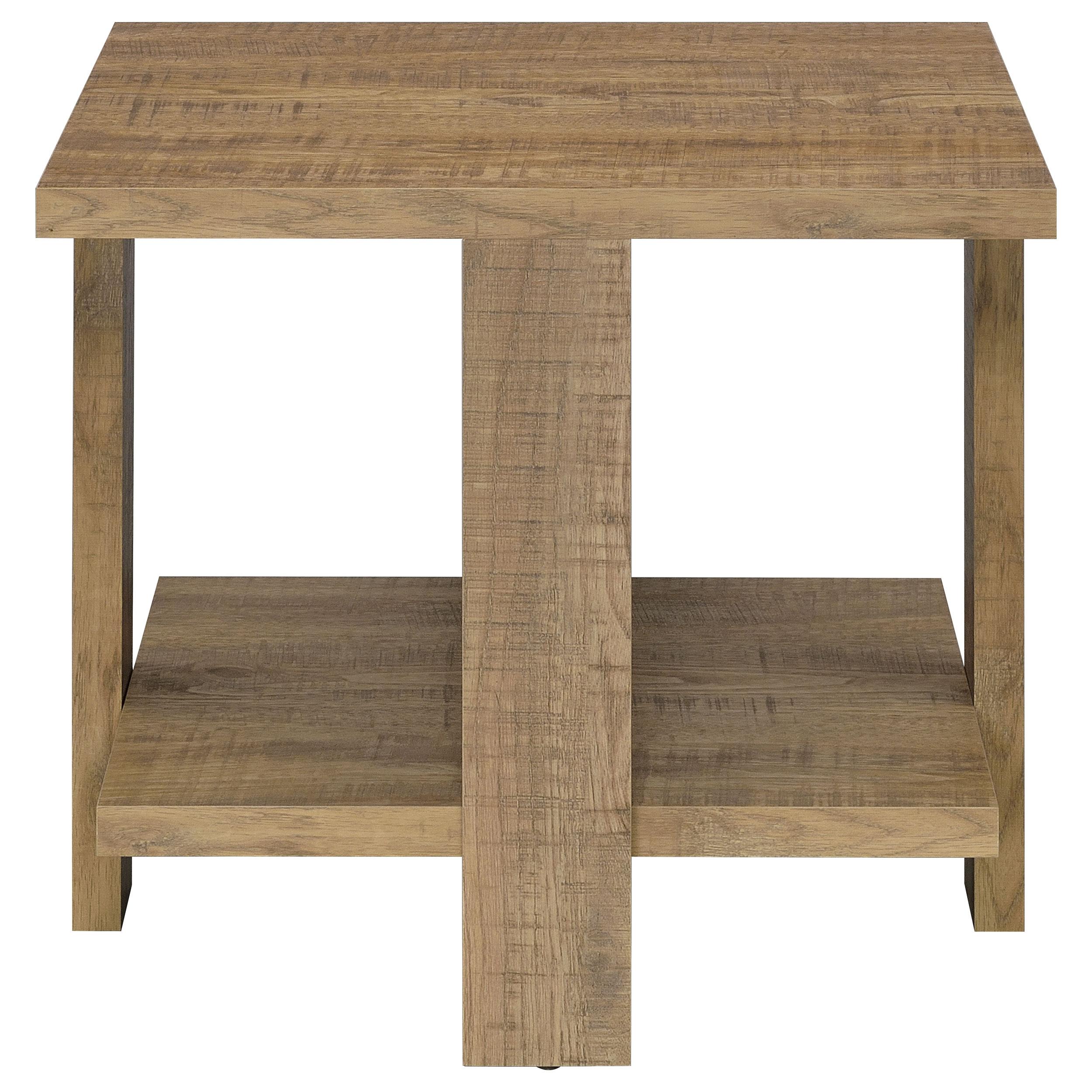 Coaster Furniture Dawn 707717 Square Engineered Wood End Table - Mango Brown - Image 3