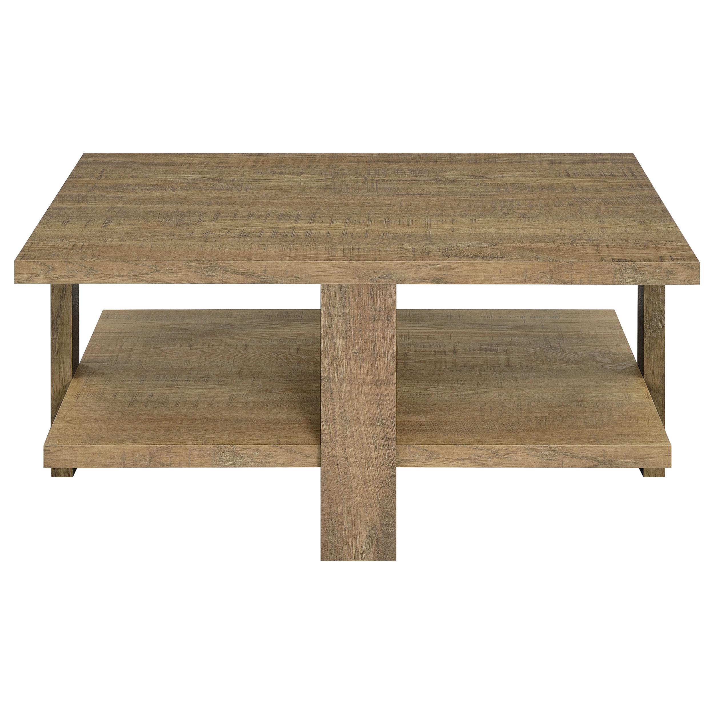 Coaster Furniture Dawn 707718 Square Engineered Wood Coffee Table - Mango Brown - Image 3