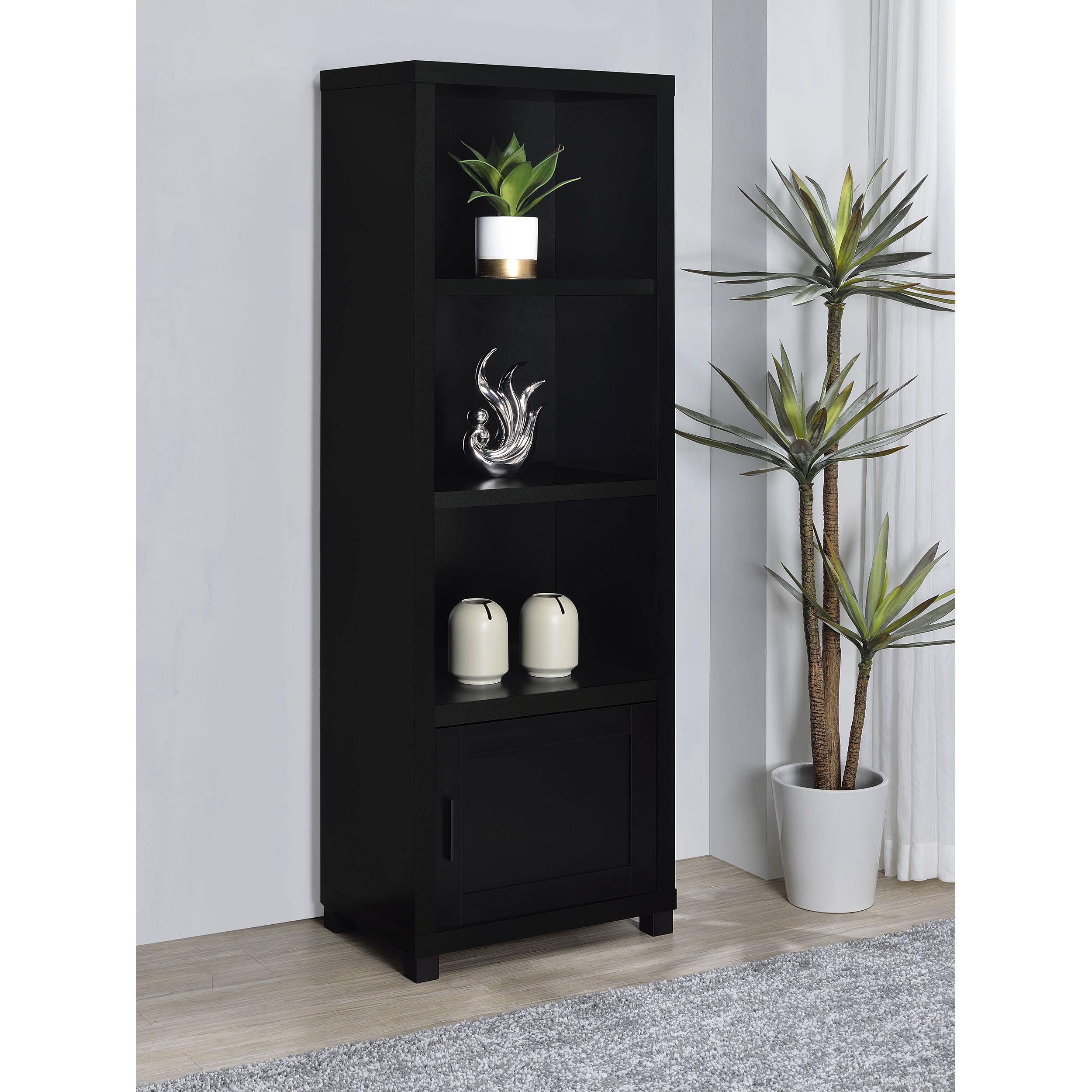 Coaster Furniture Jupiter 707756 3-shelf Engineered Wood Media Tower - Black - Image 2