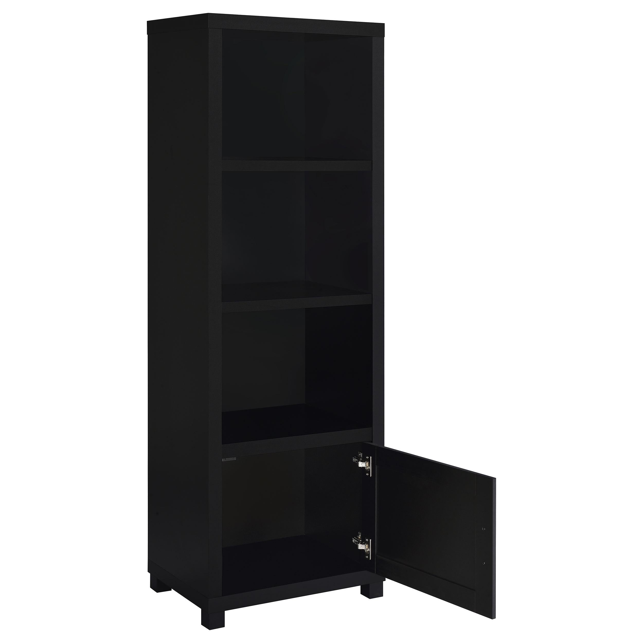 Coaster Furniture Jupiter 707756 3-shelf Engineered Wood Media Tower - Black - Image 3