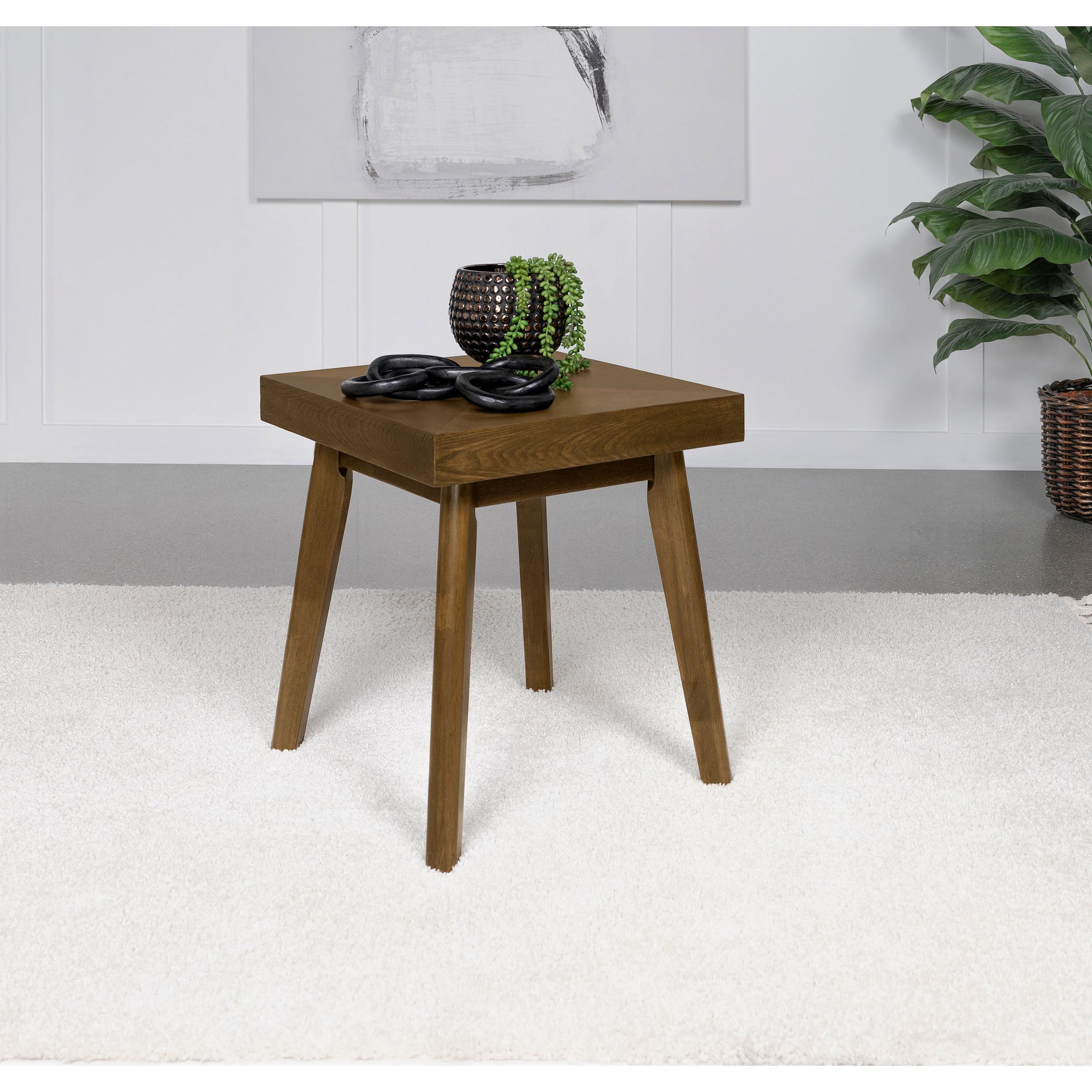 Coaster Furniture Westerly 707797 Square Wood Side End Table - Walnut Brown - Image 2