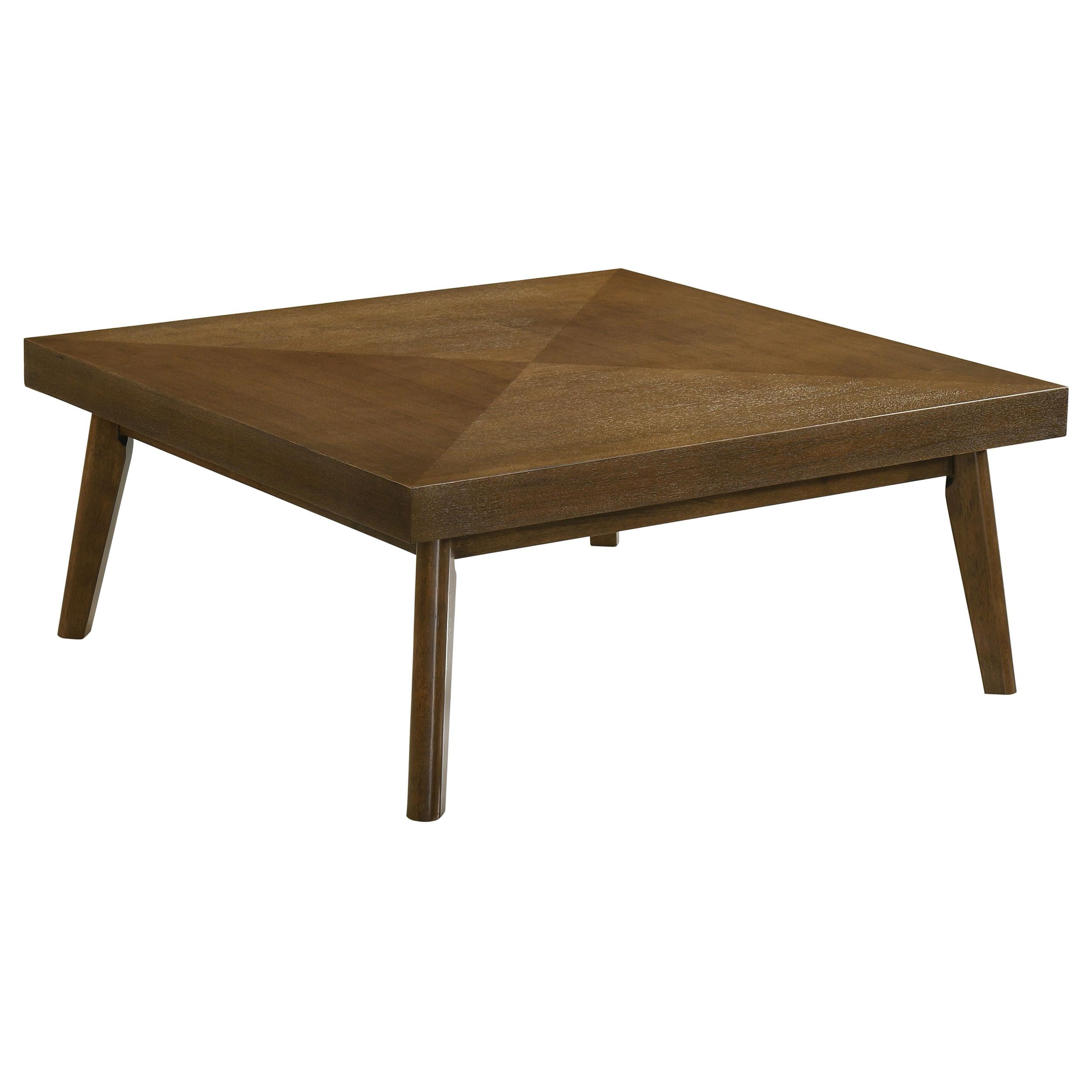 Coaster Furniture Westerly 707798 Square Wood Coffee Table - Walnut Brown - Image 1