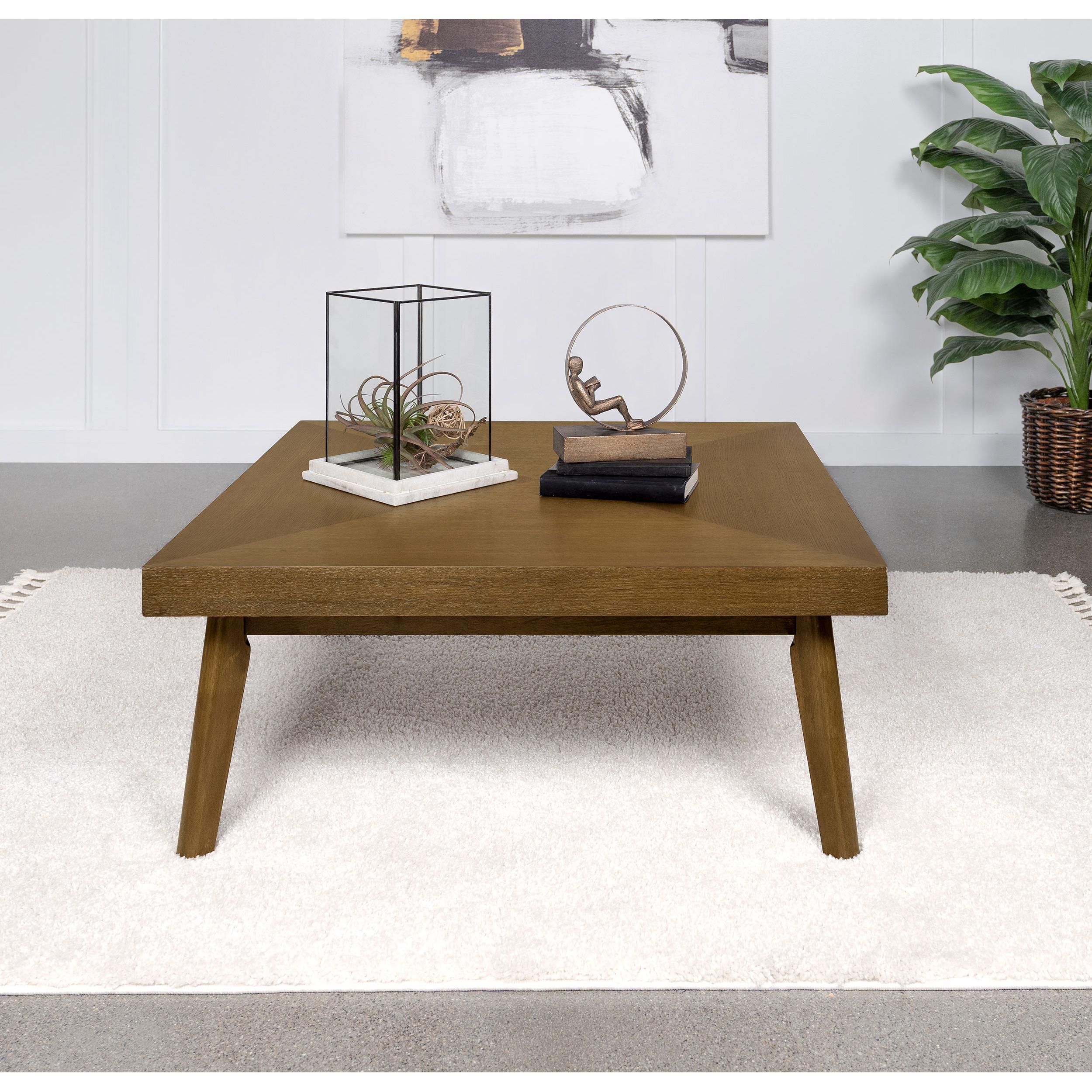 Coaster Furniture Westerly 707798 Square Wood Coffee Table - Walnut Brown - Image 2