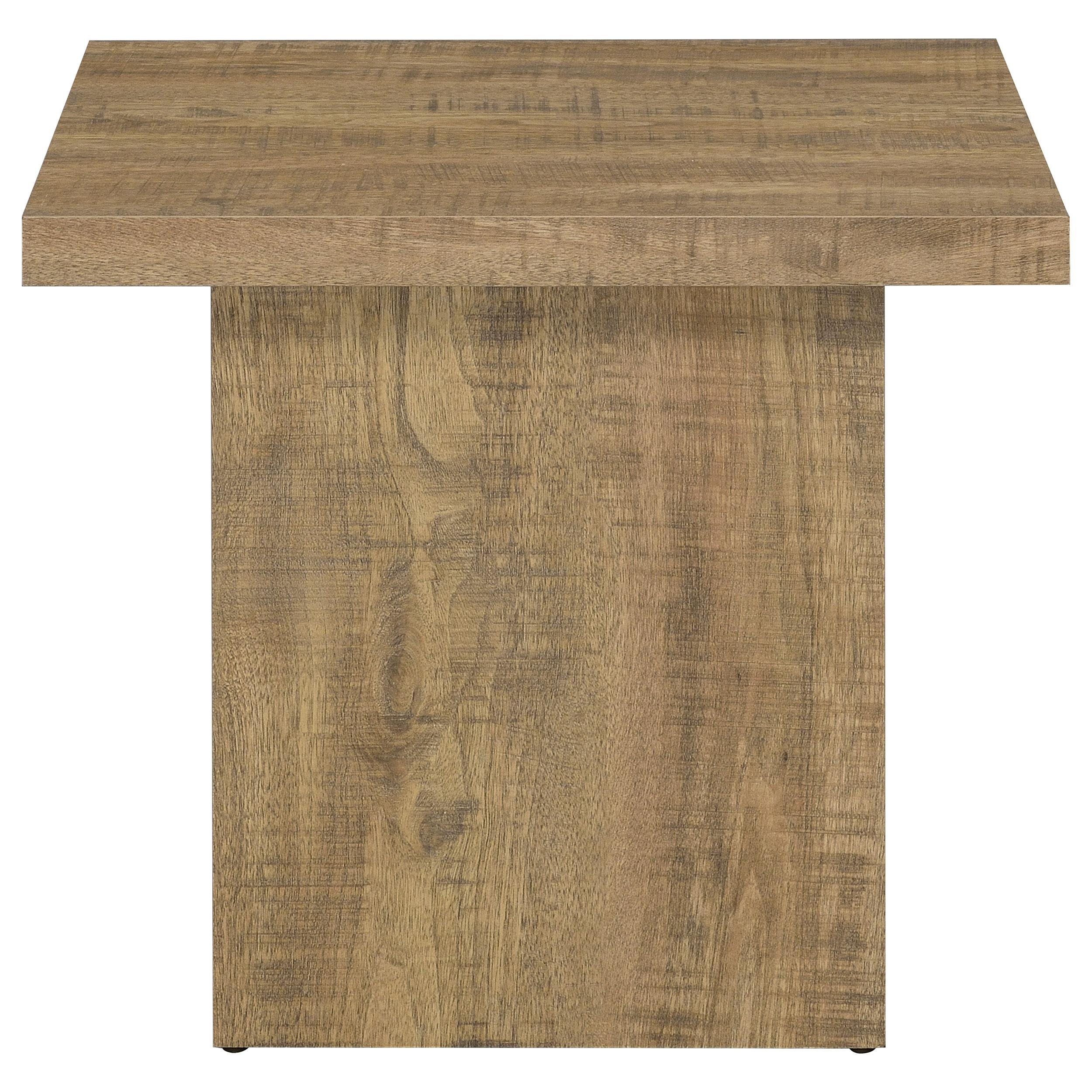 Coaster Furniture Devar 708067 Square Engineered Wood End Table - Mango Brown - Image 3