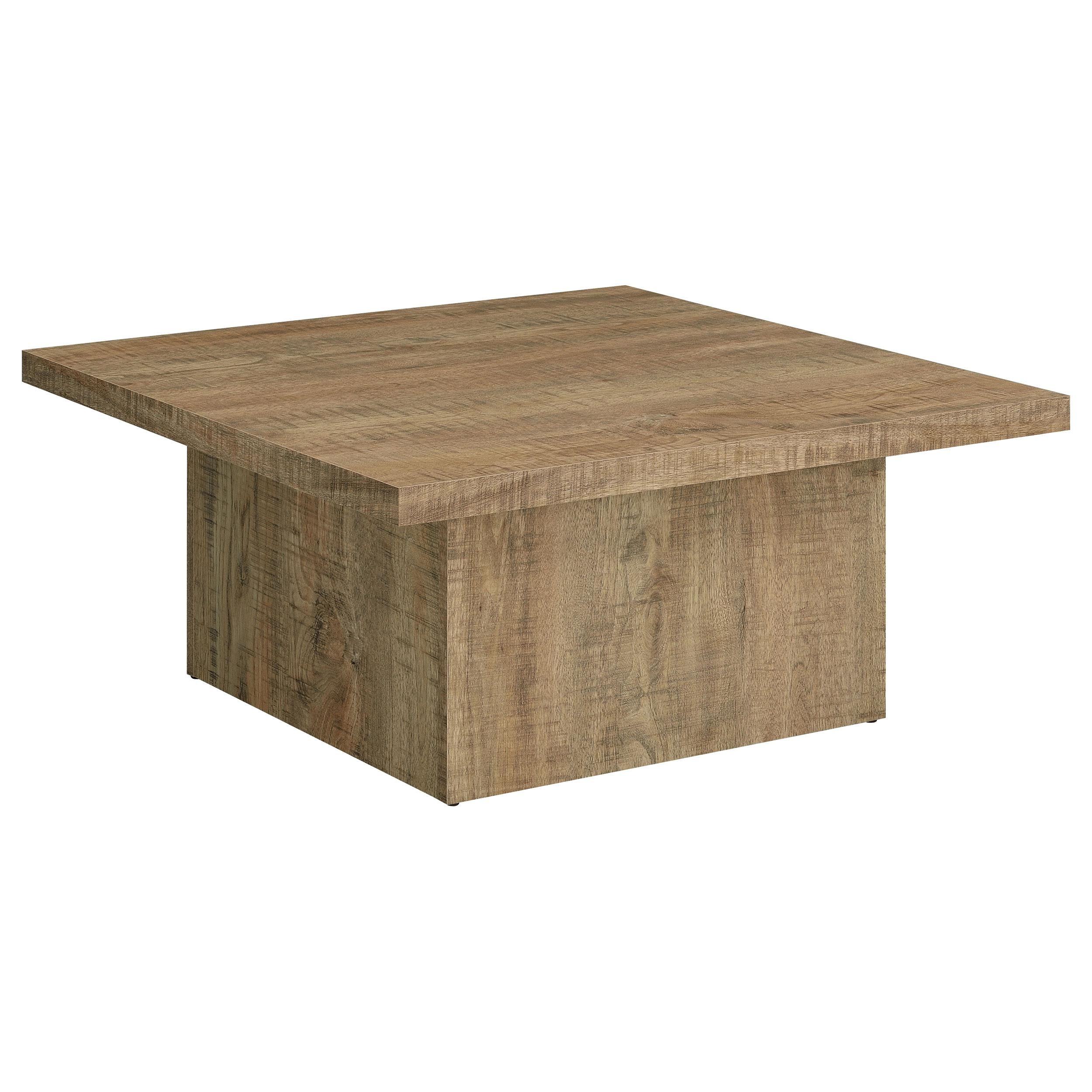 Coaster Furniture Devar 708068 Square Engineered Wood Coffee Table - Mango Brown - Image 1
