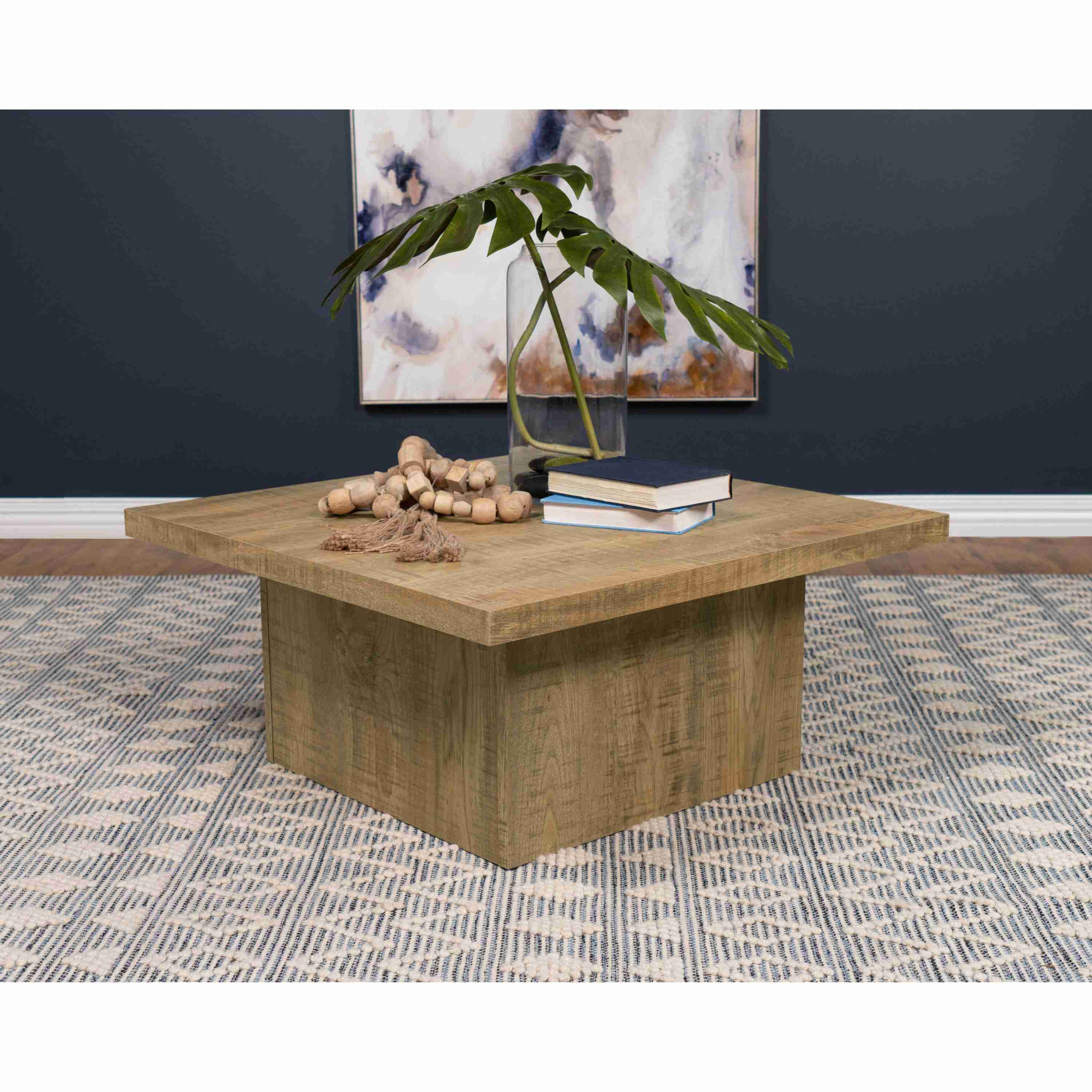 Coaster Furniture Devar 708068 Square Engineered Wood Coffee Table - Mango Brown - Image 2