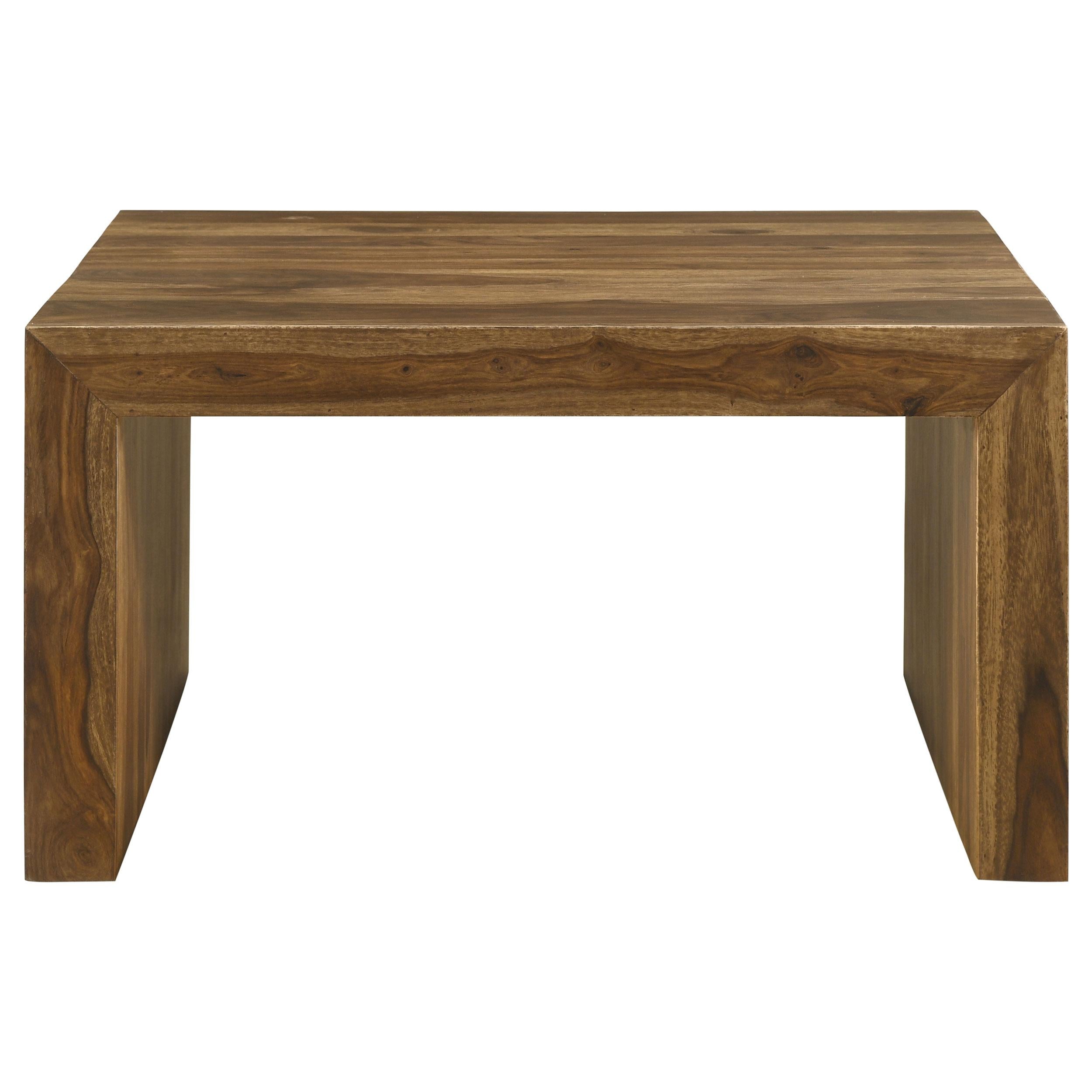 Coaster Furniture Odilia 708418 Square Solid Wood Coffee Table - Auburn - Image 3