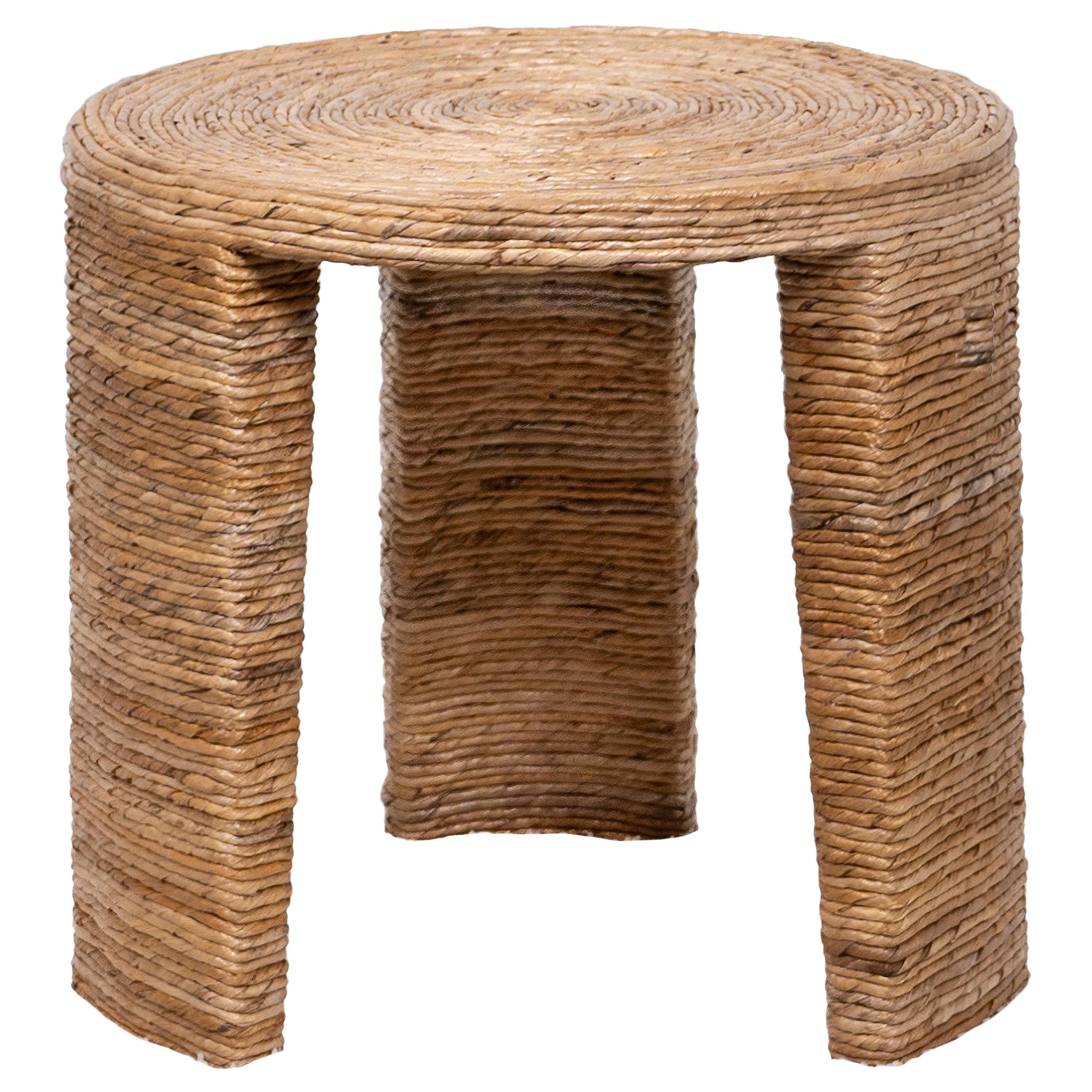 Coaster Furniture Artina 708507 Woven Rattan Round Side End Table – Natural Brown